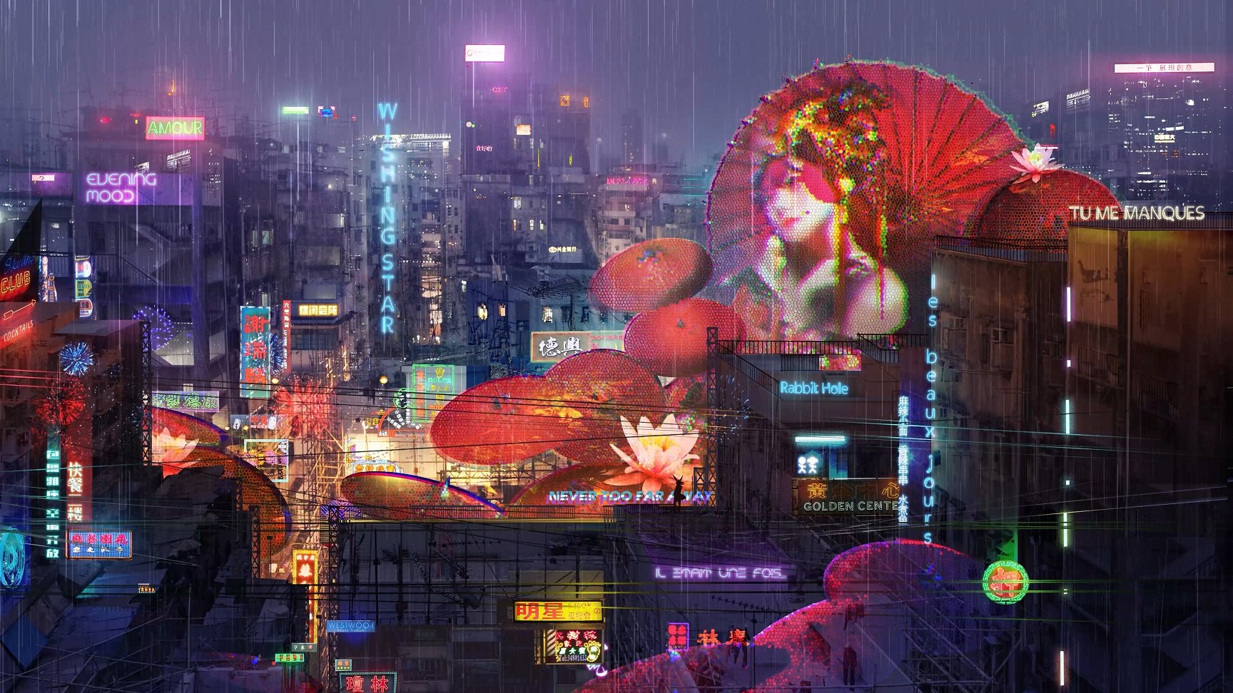 General 1728x972 artwork city night cyberpunk Asian