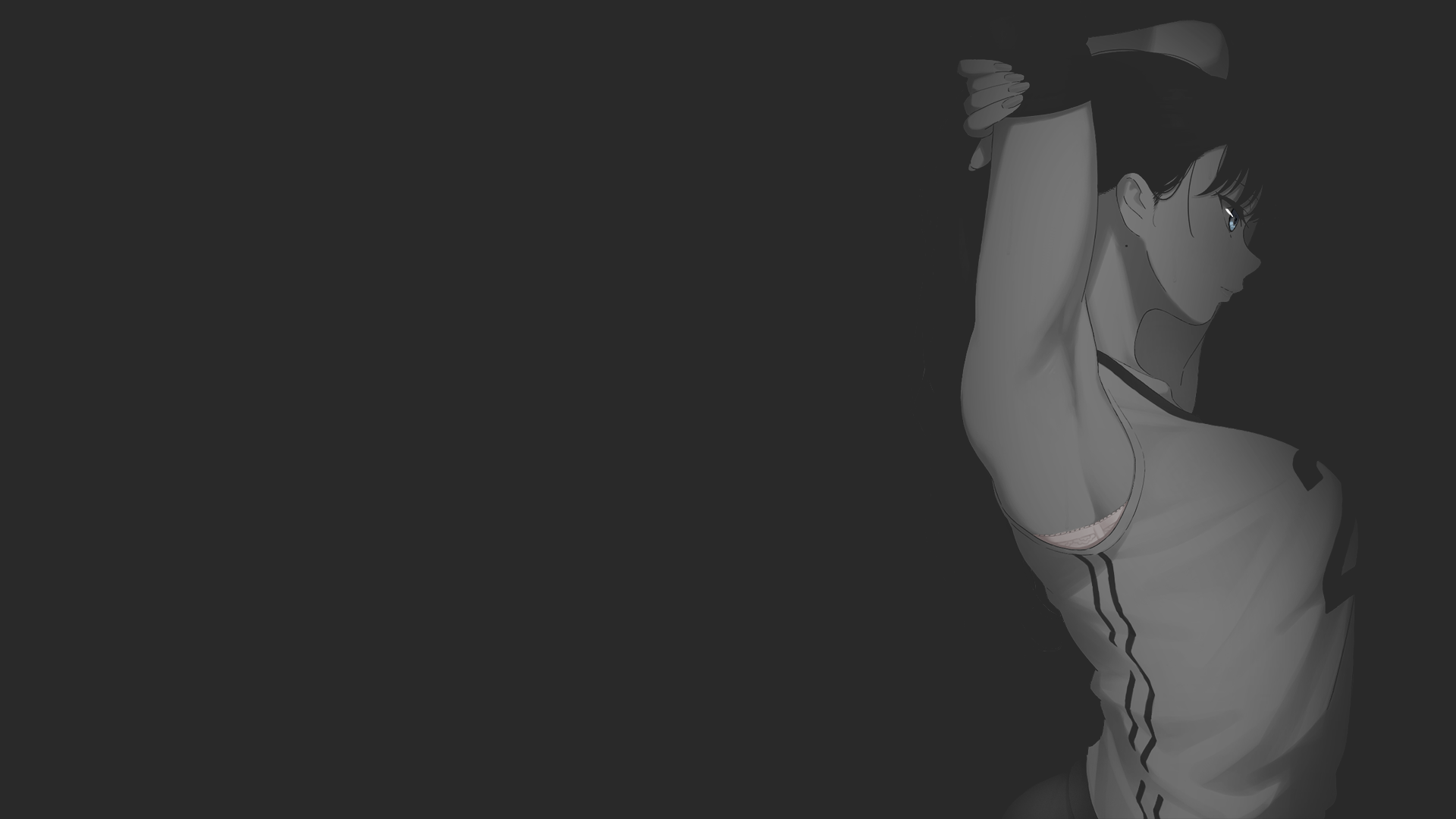 Anime Anime Girls Monochrome Black Background X Wallpaper Wallhaven Cc