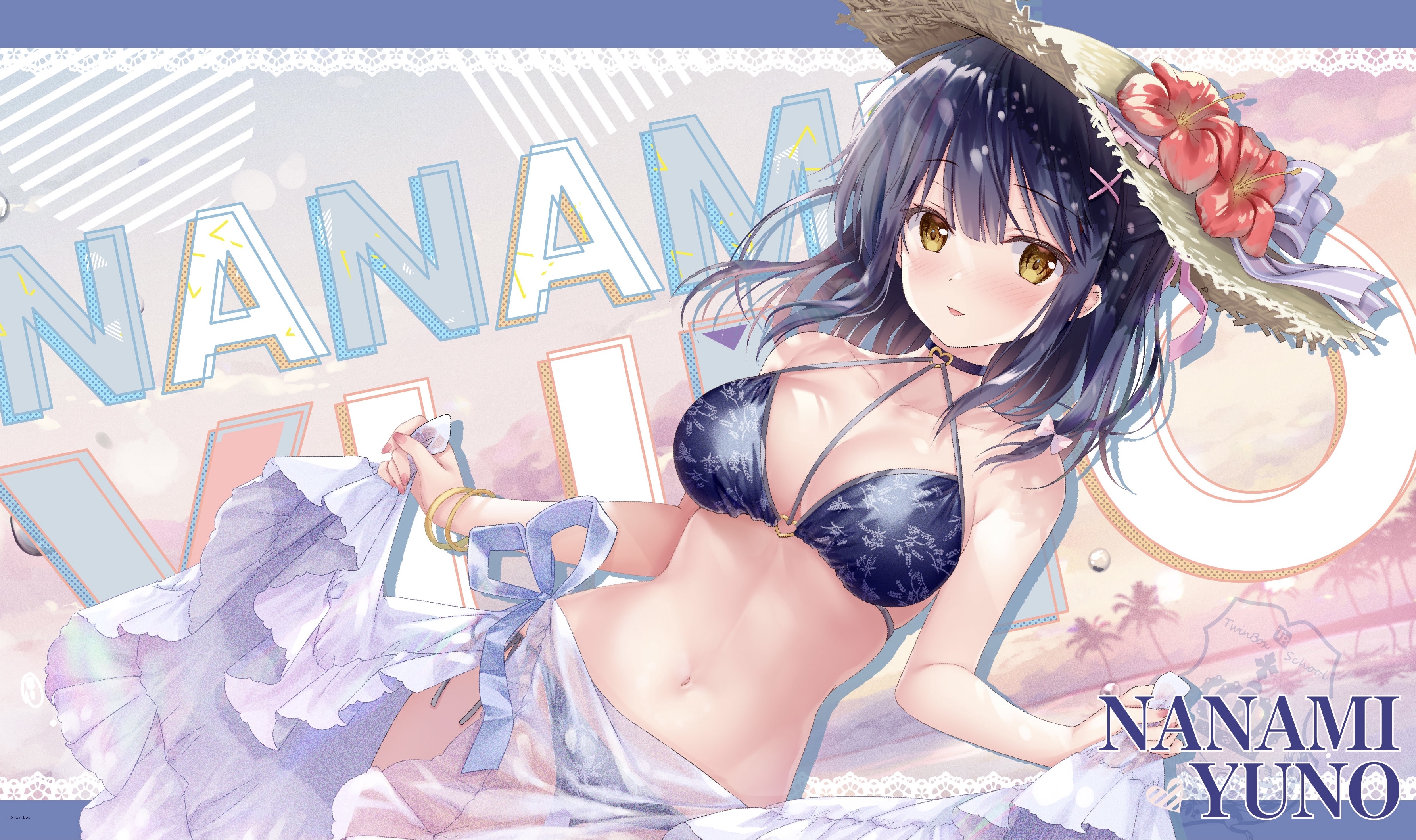 Anime 3570x2119 anime anime girls TwinBox Nanami Yuuno (Twinbox) bikini