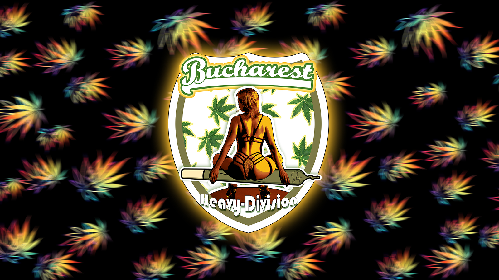 General 1600x900 Bucharest cannabis women ass rear view drugs typography artwork