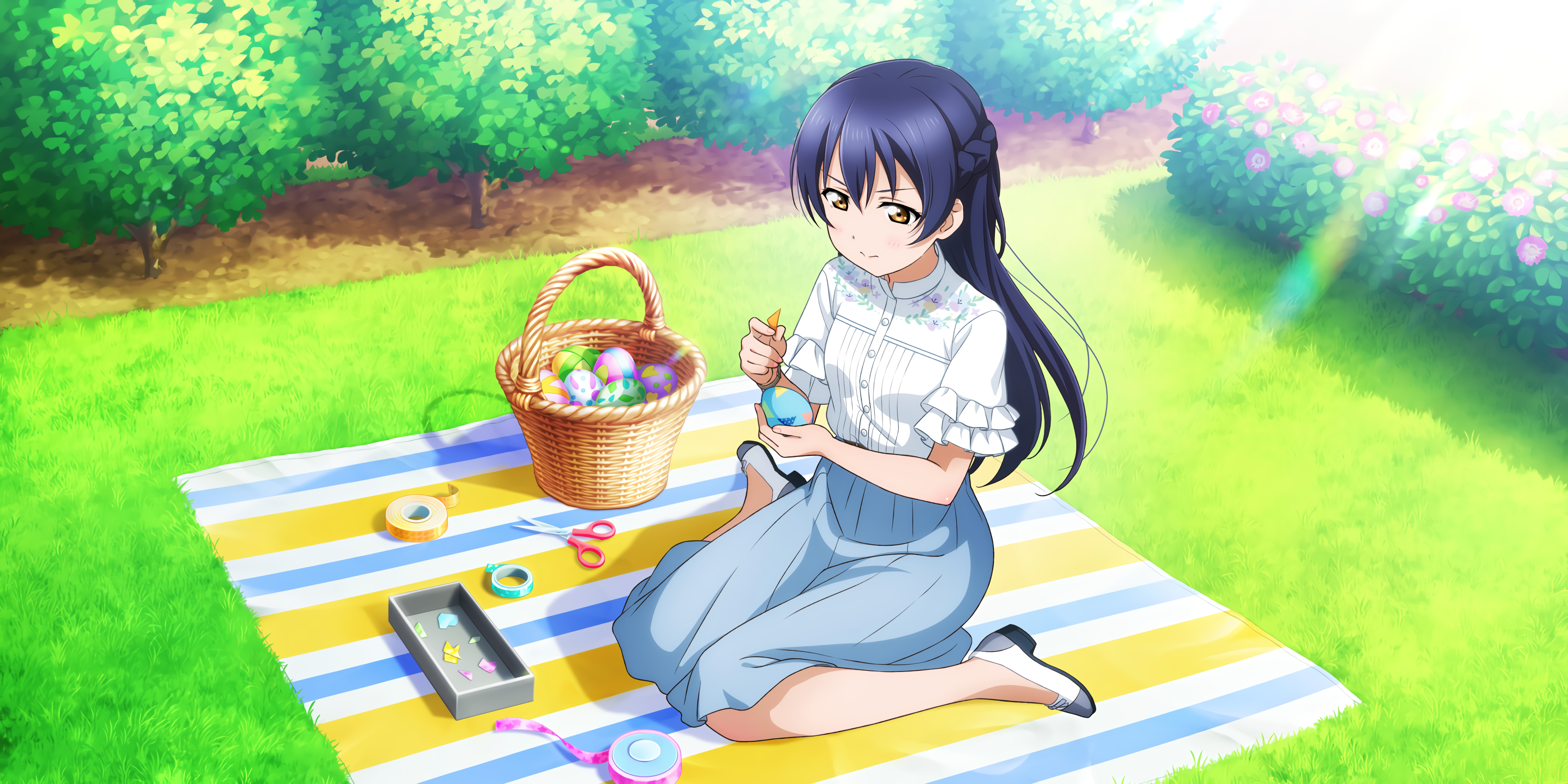 Anime 3600x1800 Sonoda Umi Love Live! anime anime girls easter eggs Easter