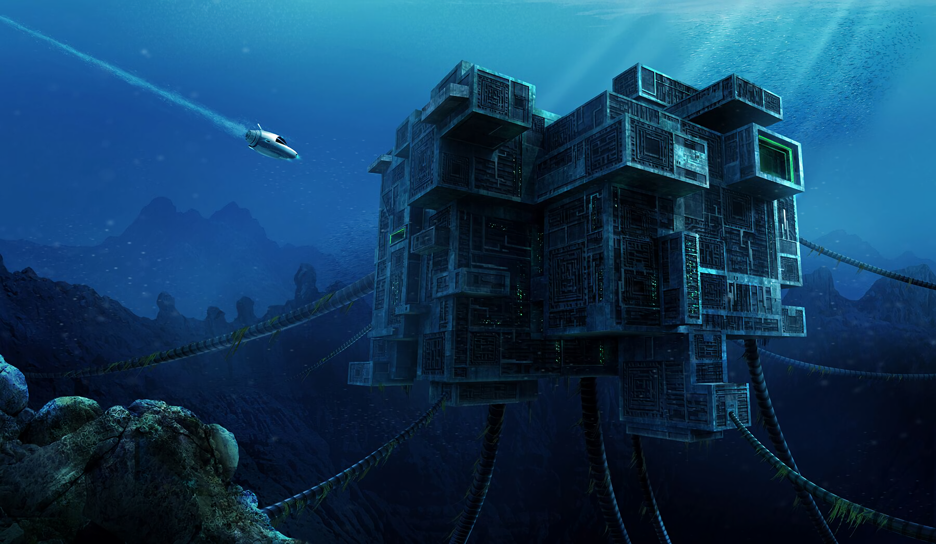 General 1920x1117 subnautica video games underwater sunlight concept art water