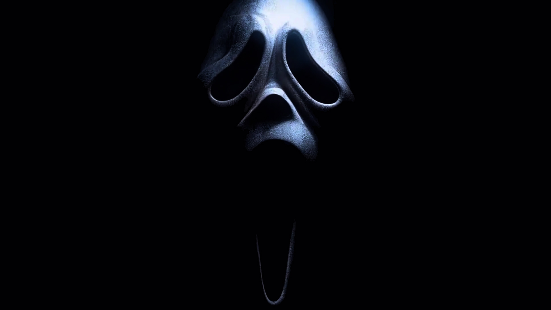 General 1920x1080 Scream black background ghostface horror movies digital art simple background mask low light minimalism