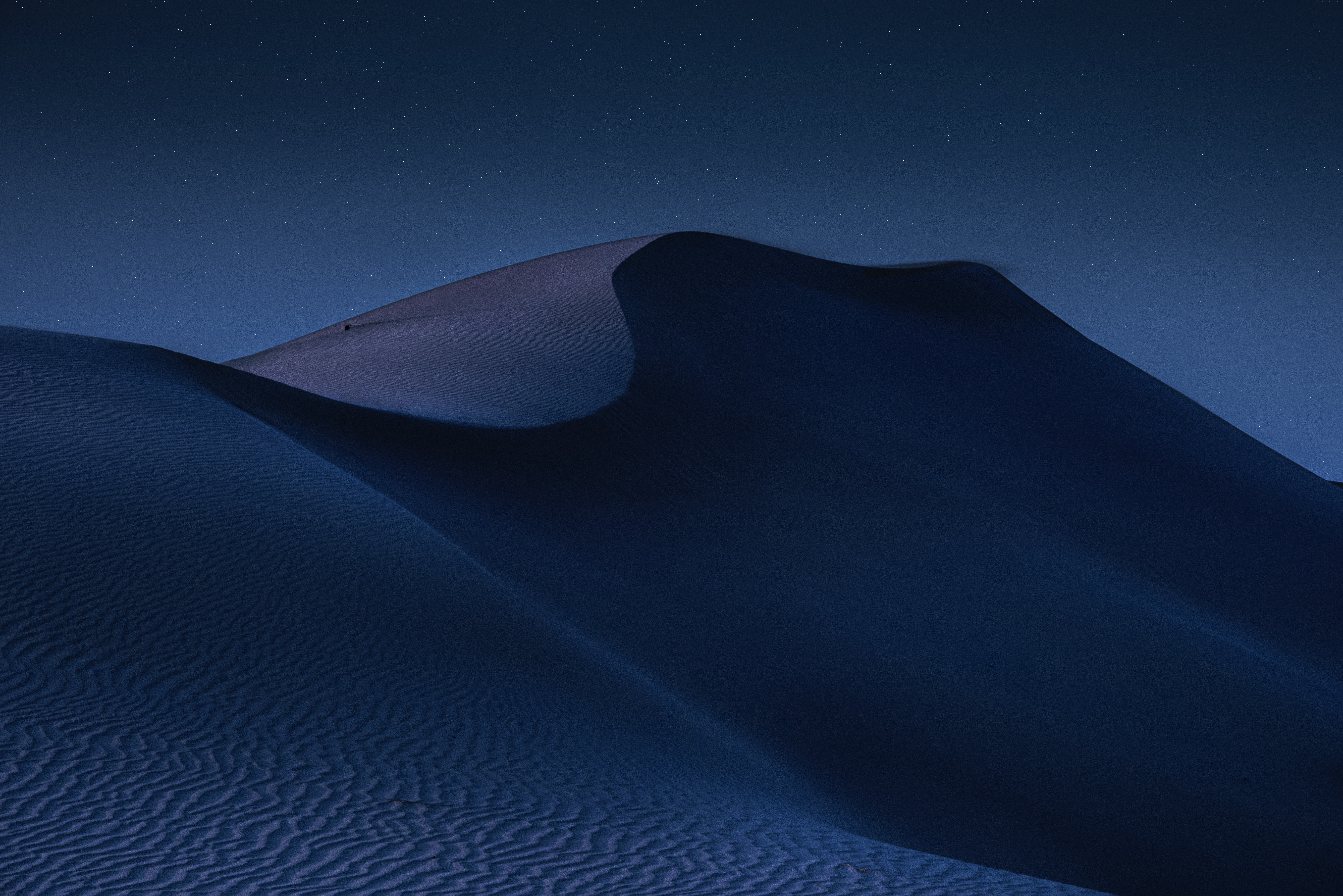 General 5397x3602 desert night landscape sky blue minimalism