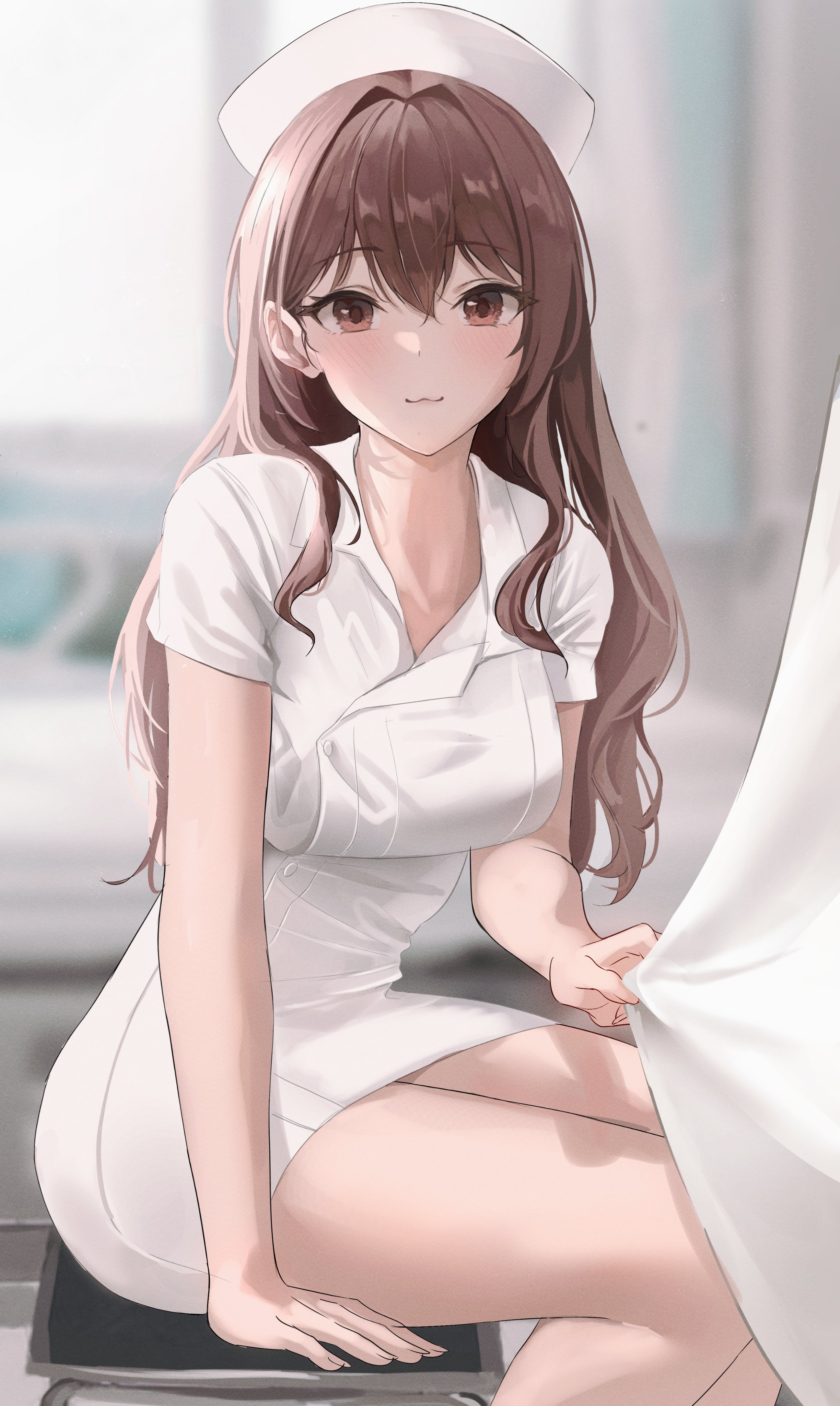 Anime 2448x4096 anime anime girls original characters nurse outfit artwork digital art fan art nurses Poppe