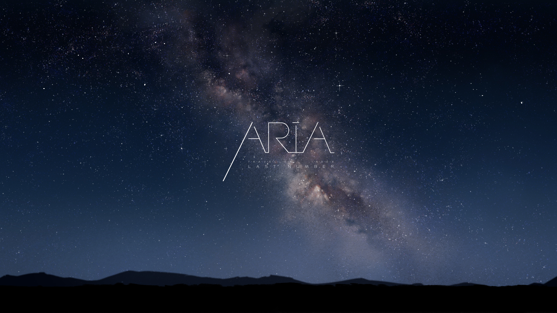 Anime 1920x1080 Aria (Seiken no Blacksmith) night sky rella artwork Milky Way Aria simple background starry night starred sky stars