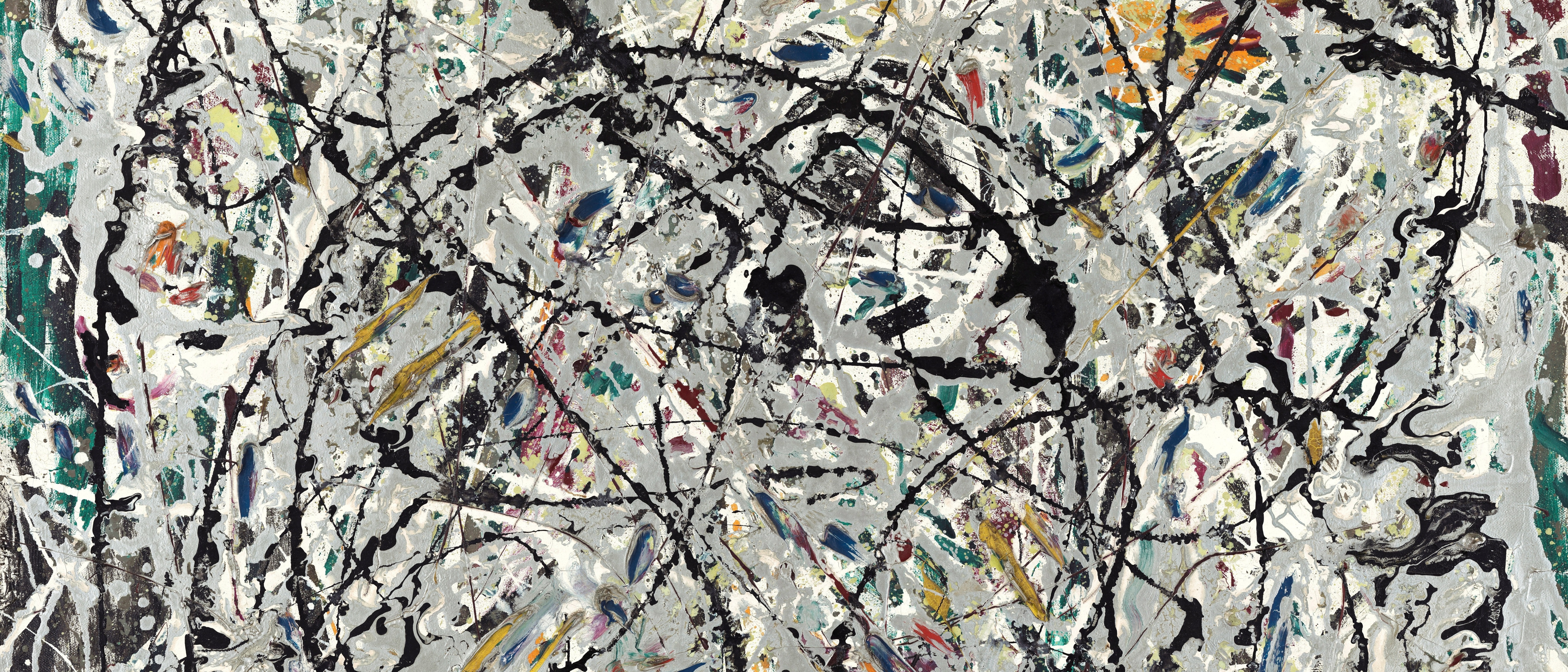 General 6539x2803 ultrawide painting Jackson Pollock artwork