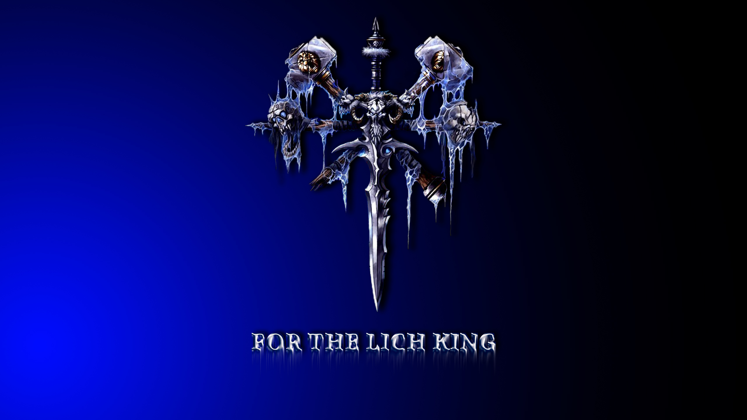 General 2560x1440 Warcraft III Frozen Throne undead video games simple background Blizzard Entertainment Lich King video game characters