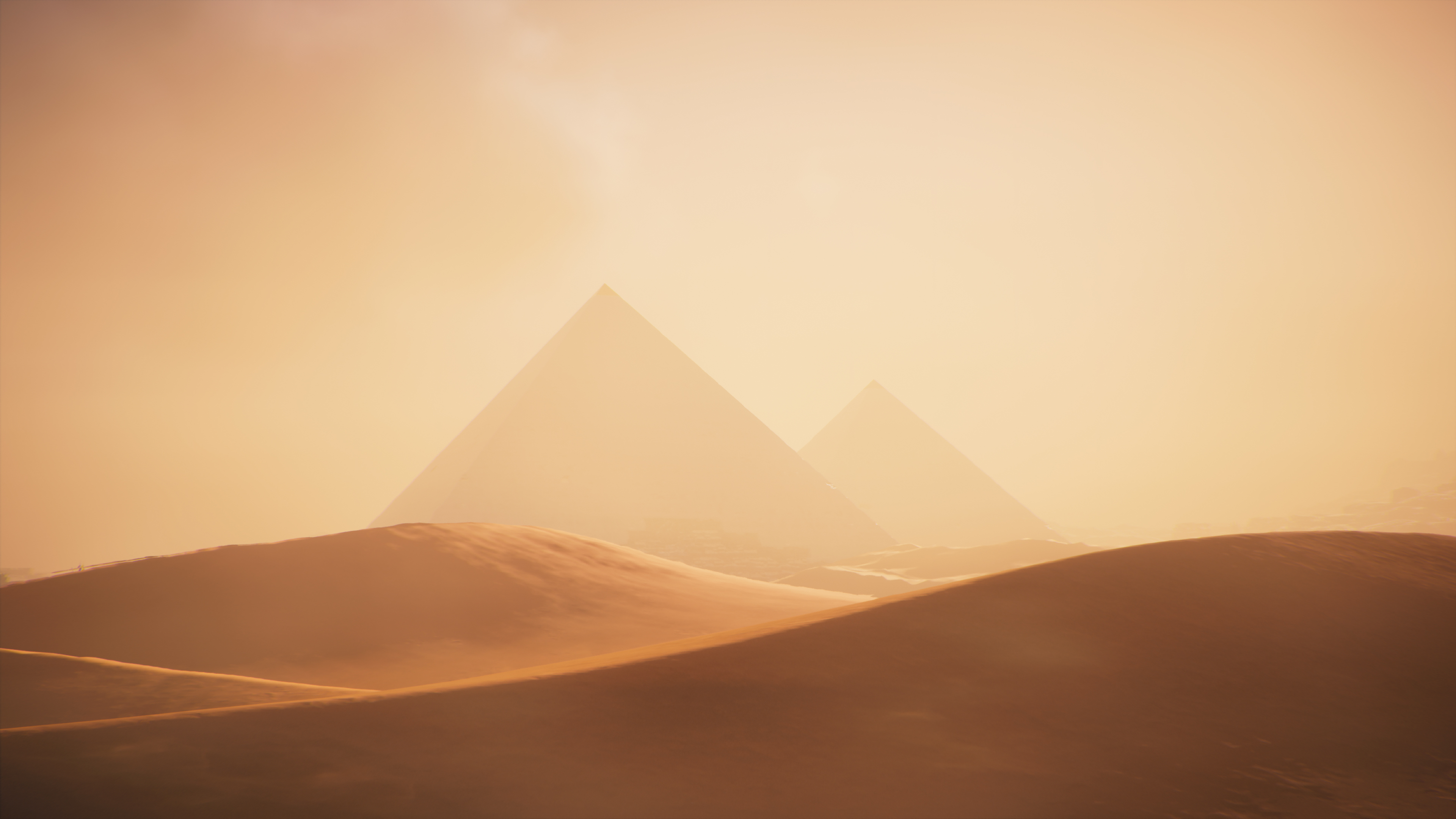 General 3840x2160 Pyramids of Giza Assassin's Creed: Origins desert pyramid video games Egypt sand dunes PC gaming beige