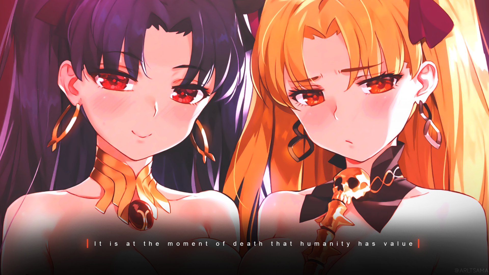 Anime 1920x1080 Fate series Ereshkigal (Fate/Grand Order) anime girls Ishtar (Fate/Grand Order) Orange Maru