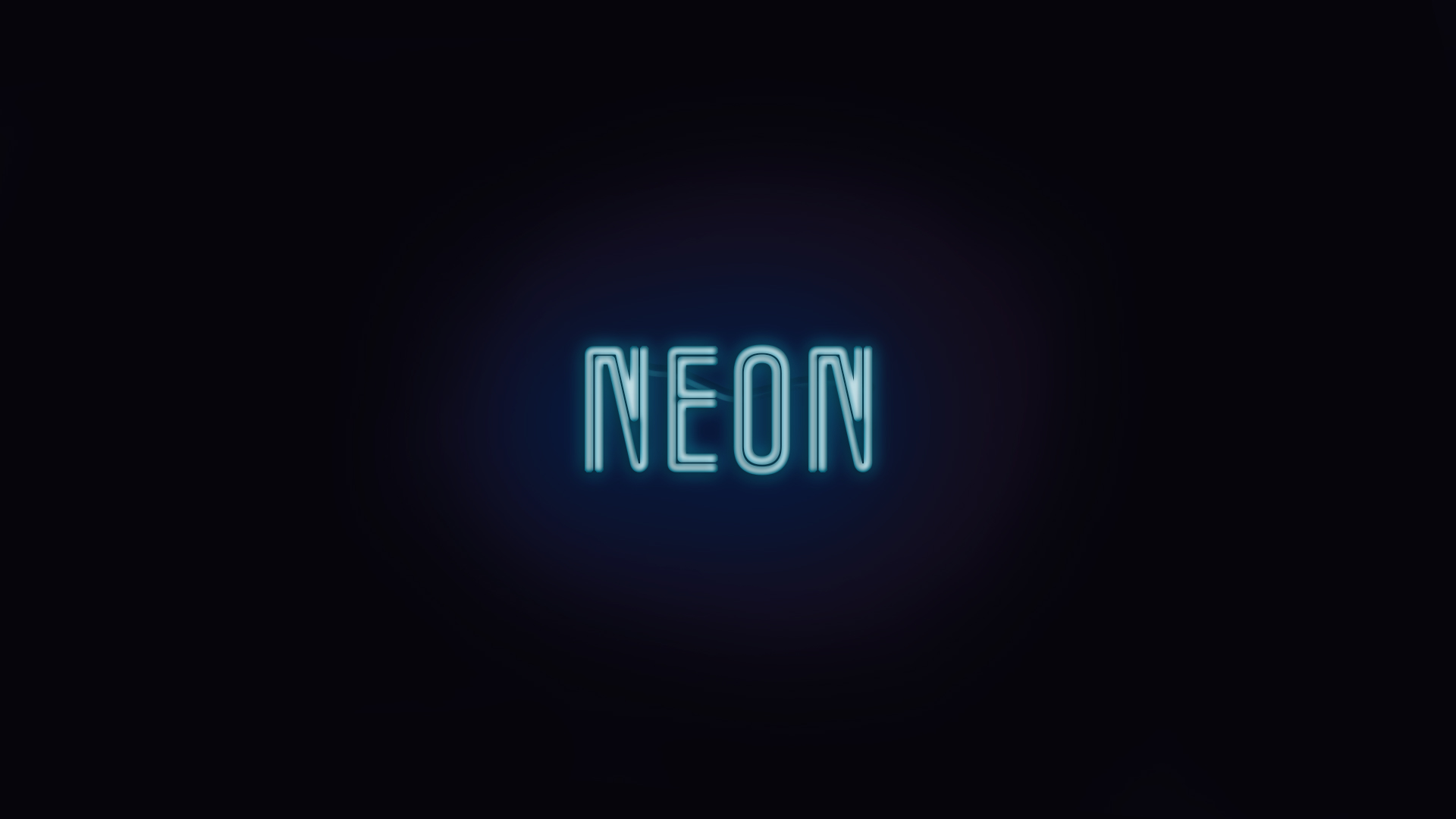 General 1920x1080 neon text simple background black background blue