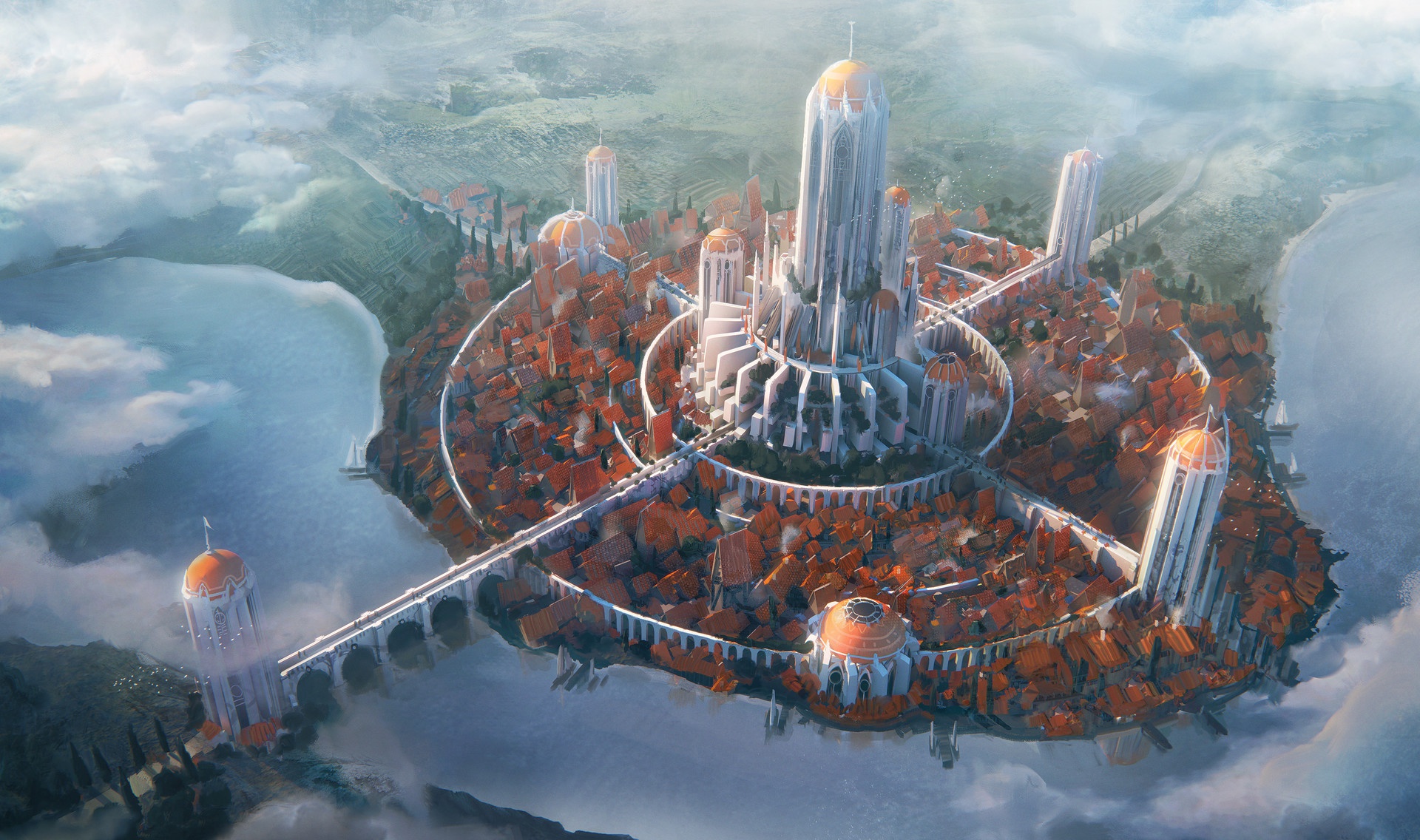 General 1920x1136 fantasy city fantasy art Tamriel The Elder Scrolls Imperial City