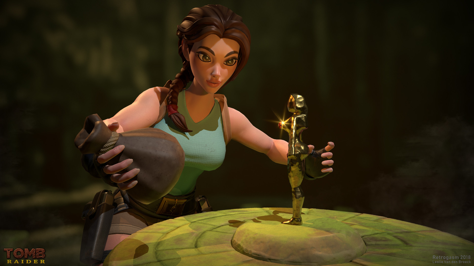 General 1920x1080 Tomb Raider CGI digital art video game art video game girls treasure crossover Lara Croft (Tomb Raider) fan art humor video game characters video games