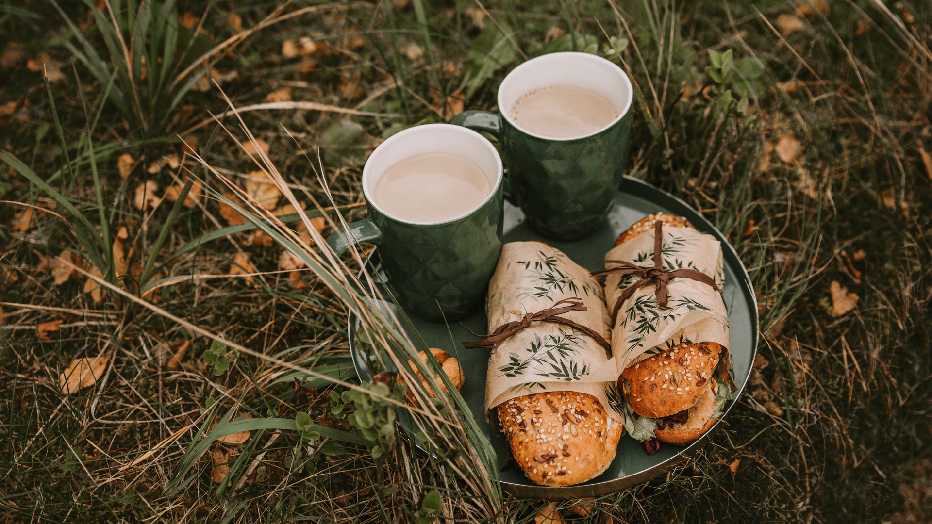 General 1920x1080 coffee sandwiches food outdoors picnic grass