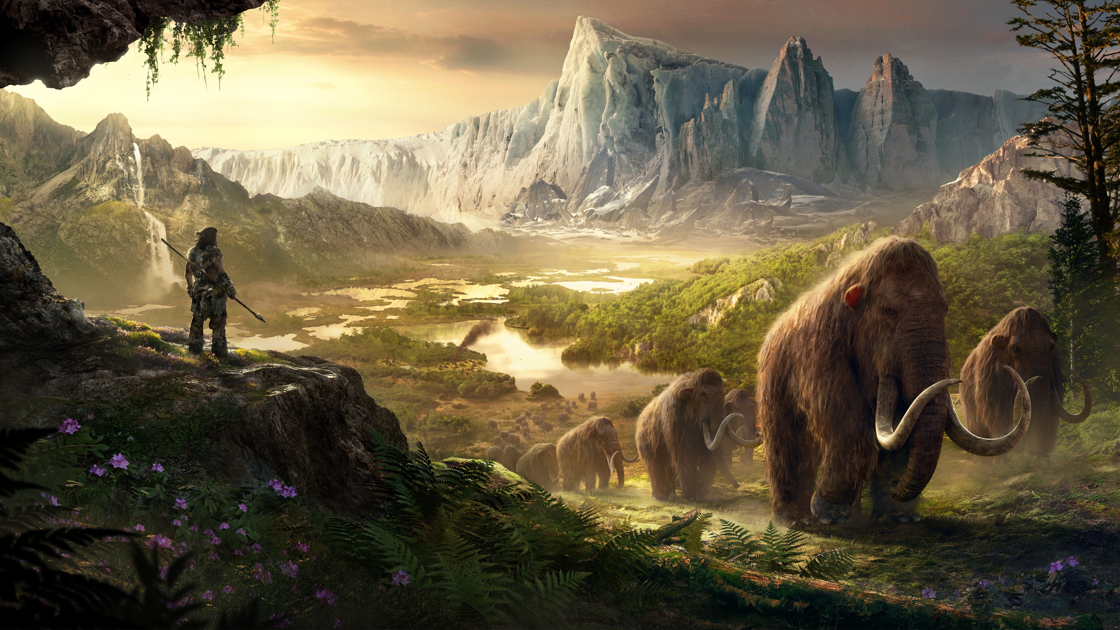 General 3840x2160 far cry primal video games animals nature landscape Ubisoft