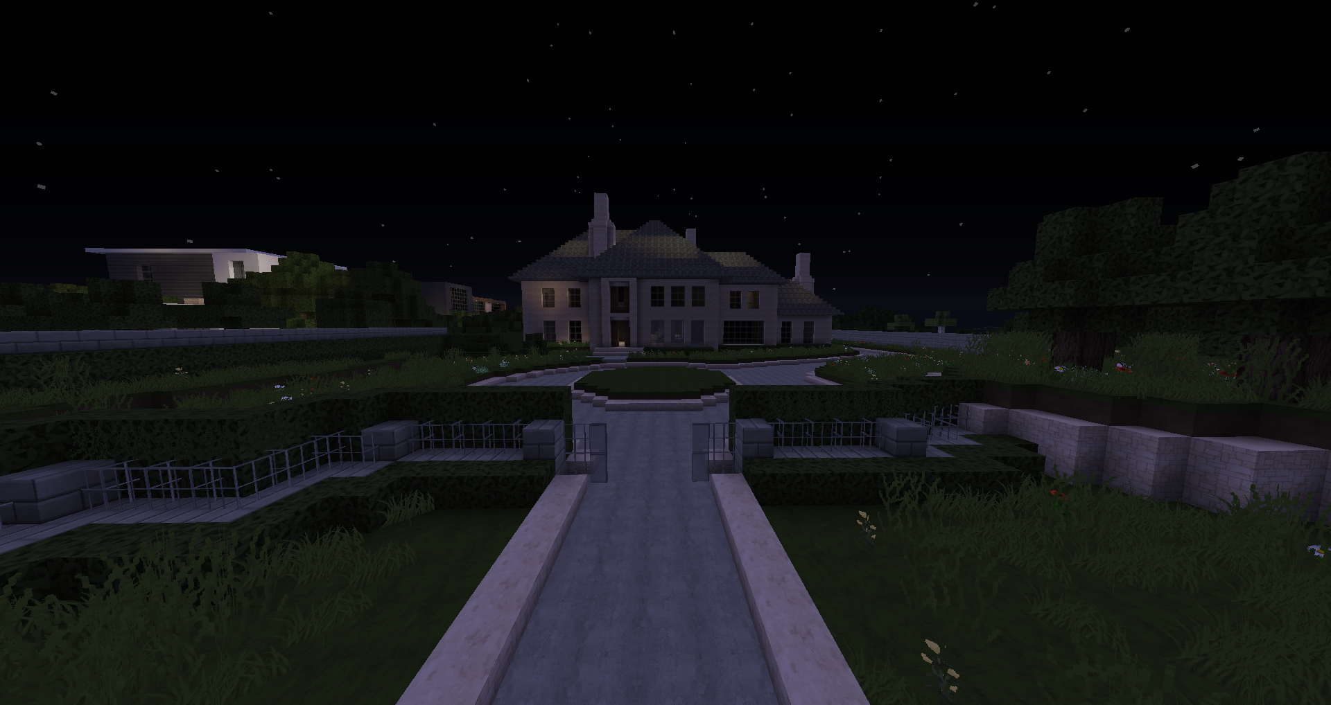 General 1920x1018 house mansions architecture Minecraft video games Mojang night video game art