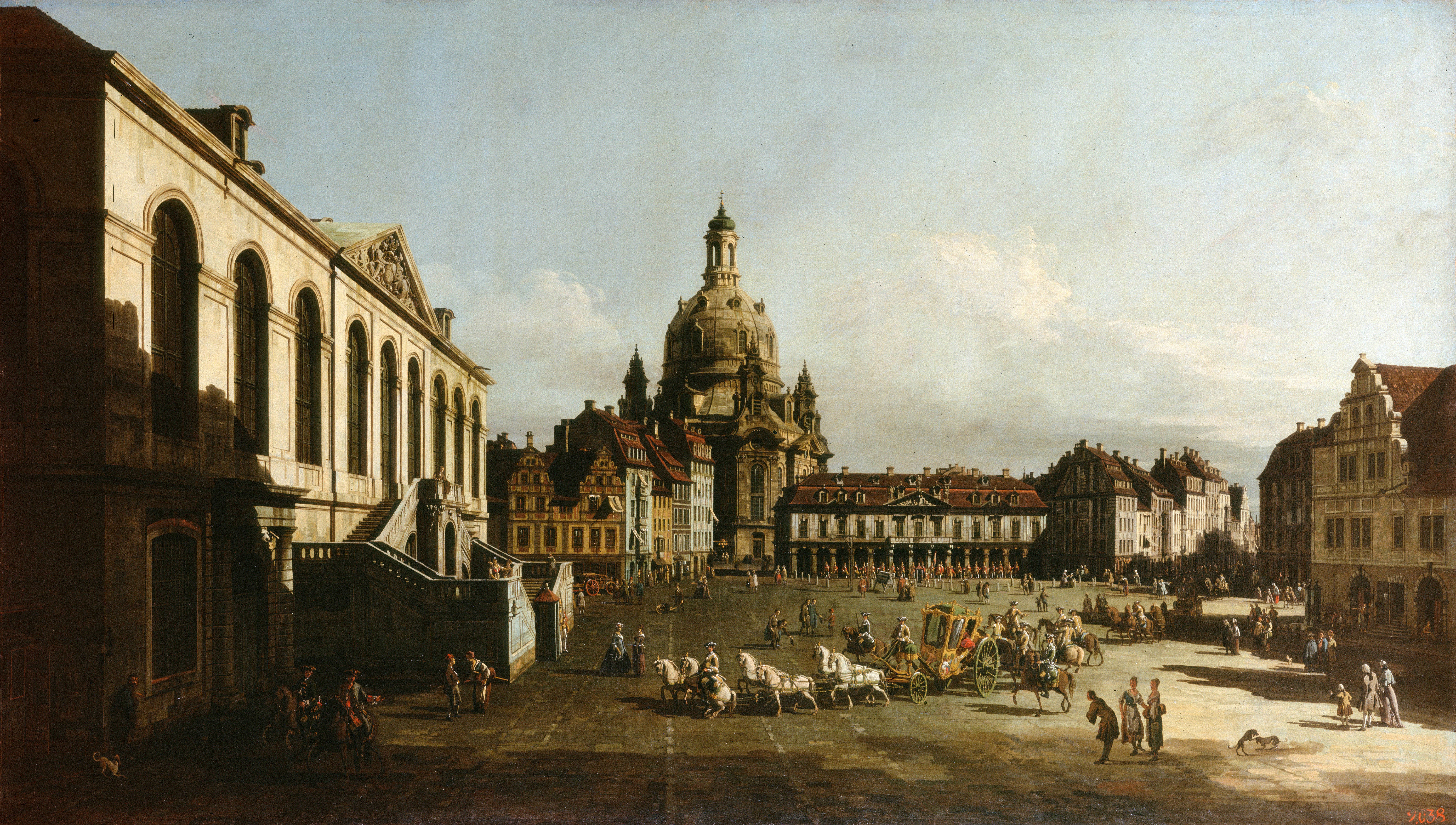 General 9600x5438 Bernardo Bellotto painting classic art Germany Neumarkt in Dresden 1700s