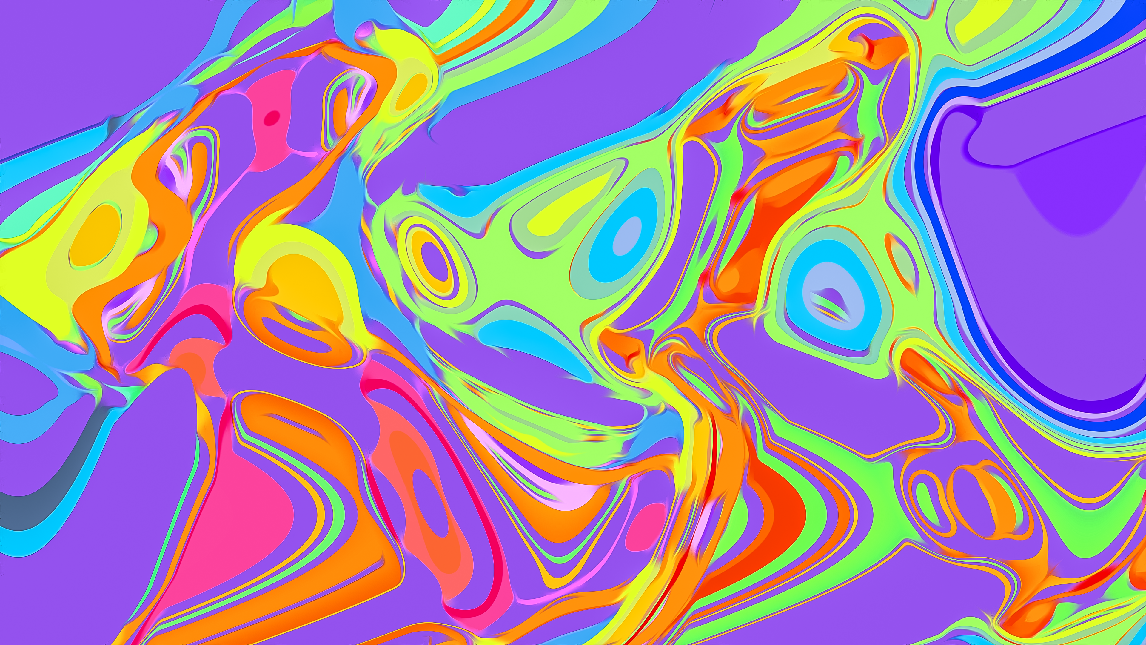 General 3840x2160 abstract GNOME psychedelic purple colorful
