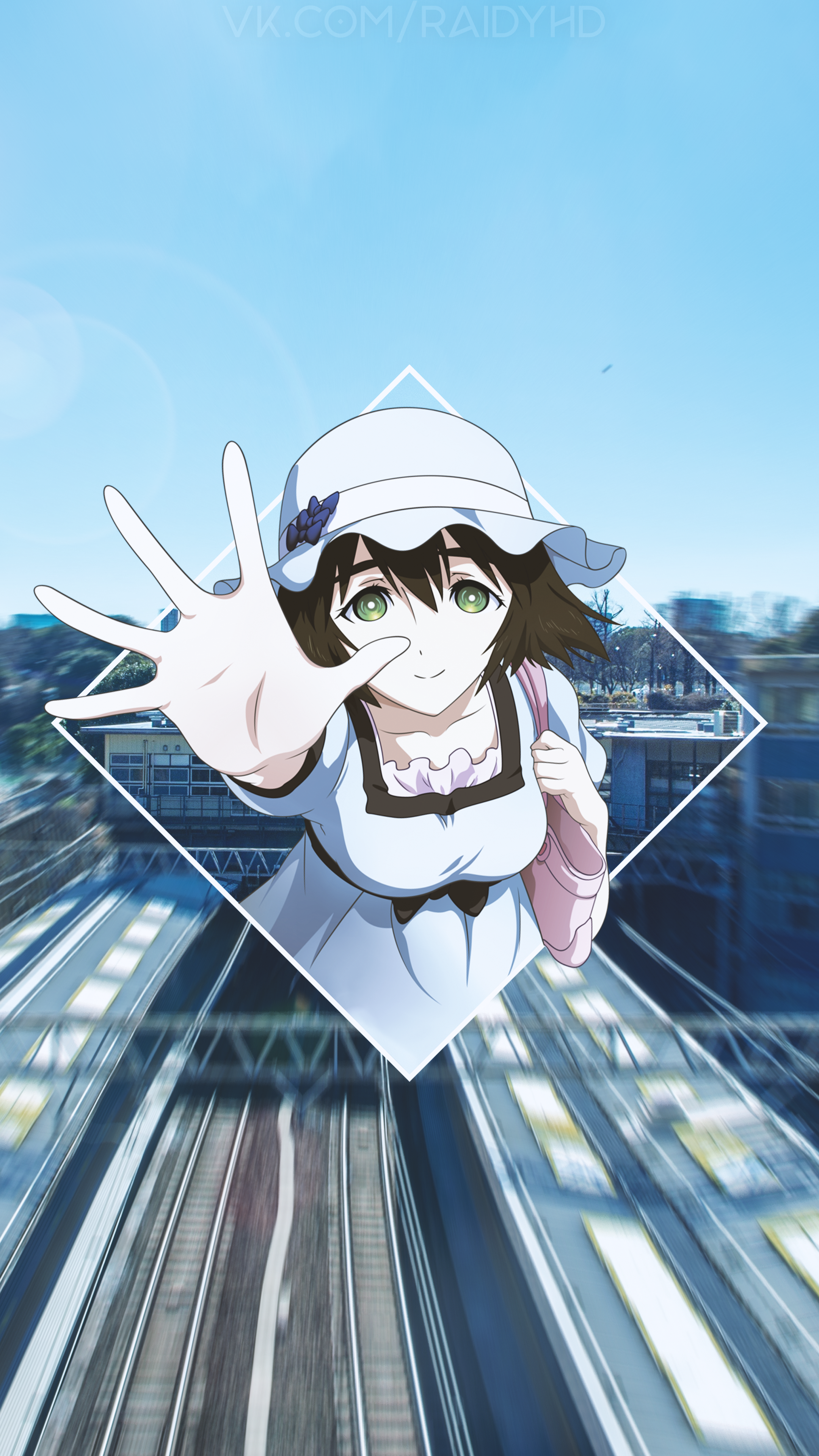 Anime 2160x3840 anime girls anime picture-in-picture green eyes hat