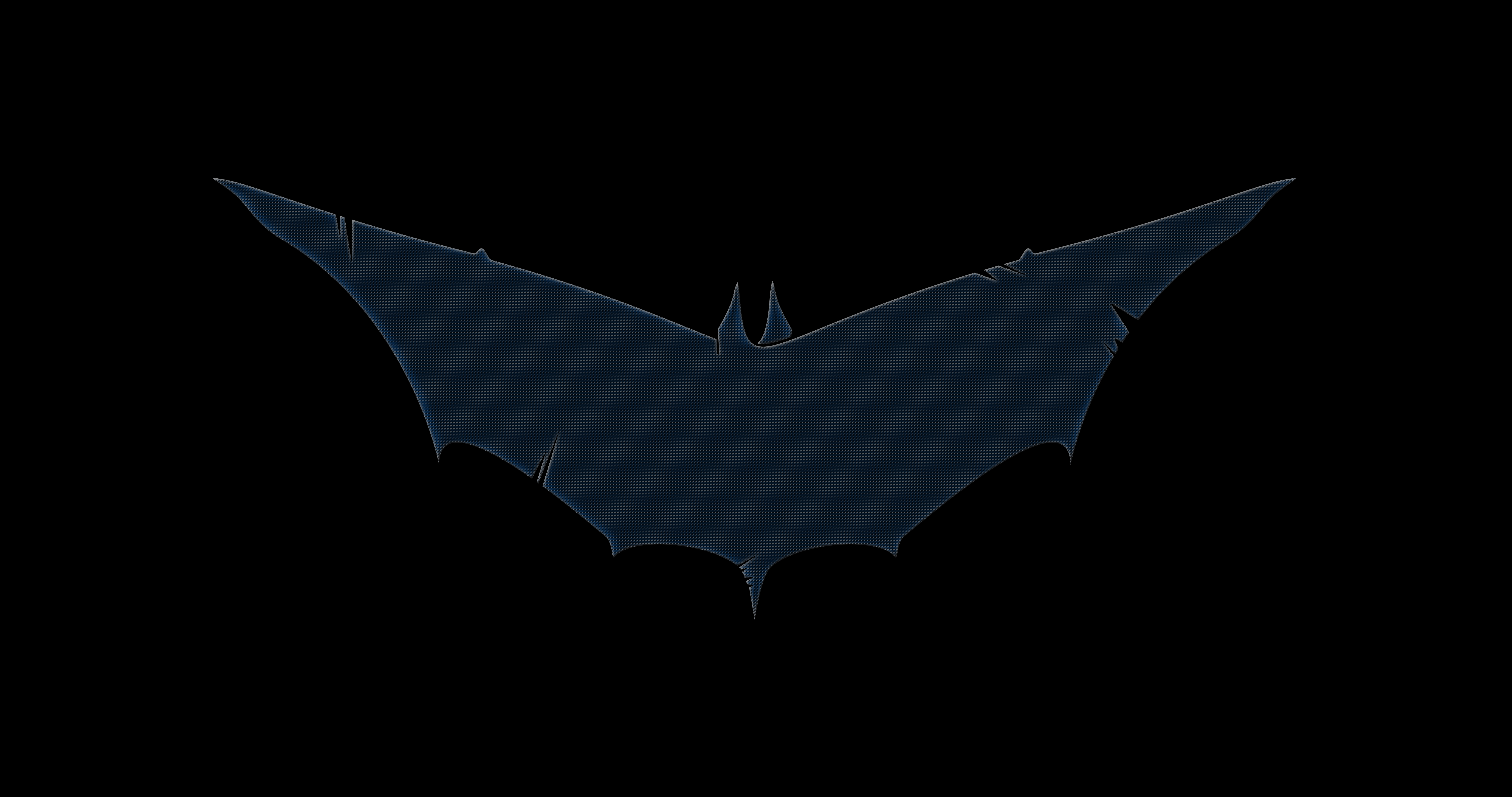 General 8192x4320 Batman logo DC Comics superhero black simple background steel minimalism bat wings