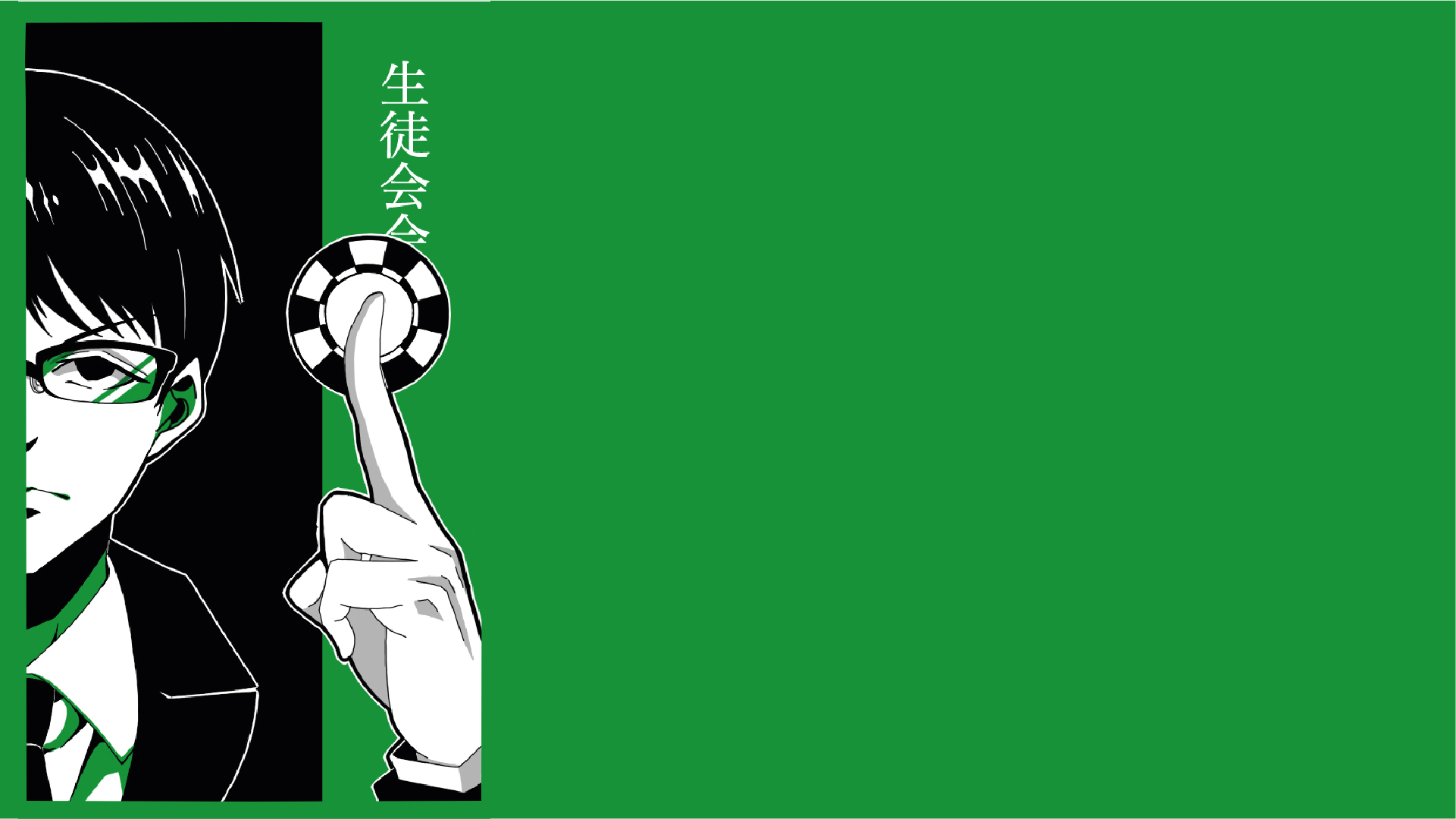 Anime 1921x1081 Kakegurui anime anime boys green background simple background