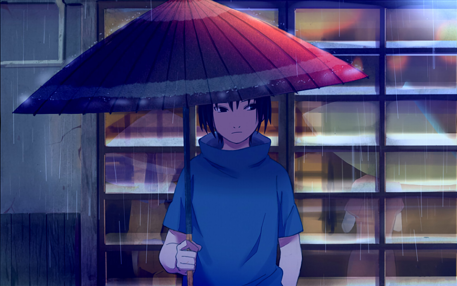 Anime 1920x1200 Uchiha Sasuke anime Naruto (anime) umbrella anime boys
