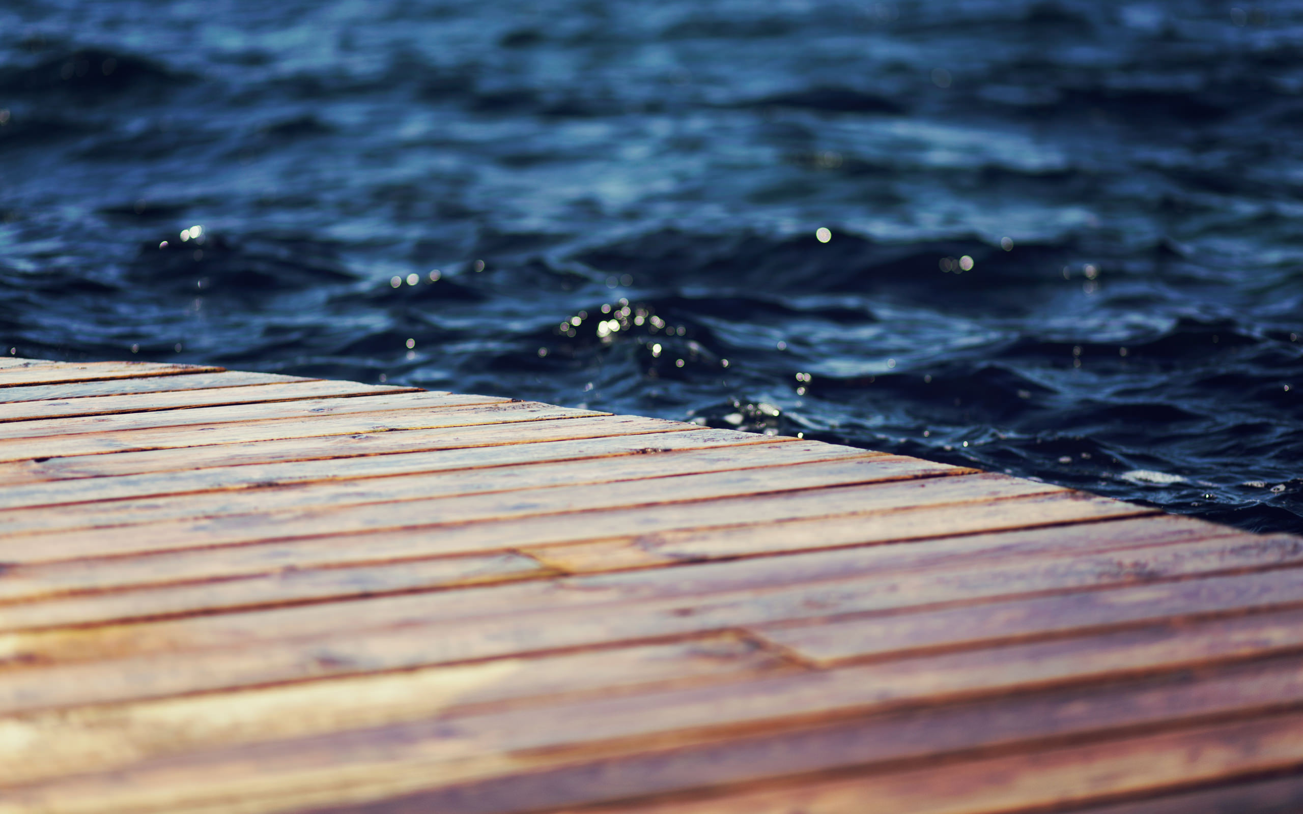 General 2560x1600 nature landscape water wooden surface pier waves wood closeup