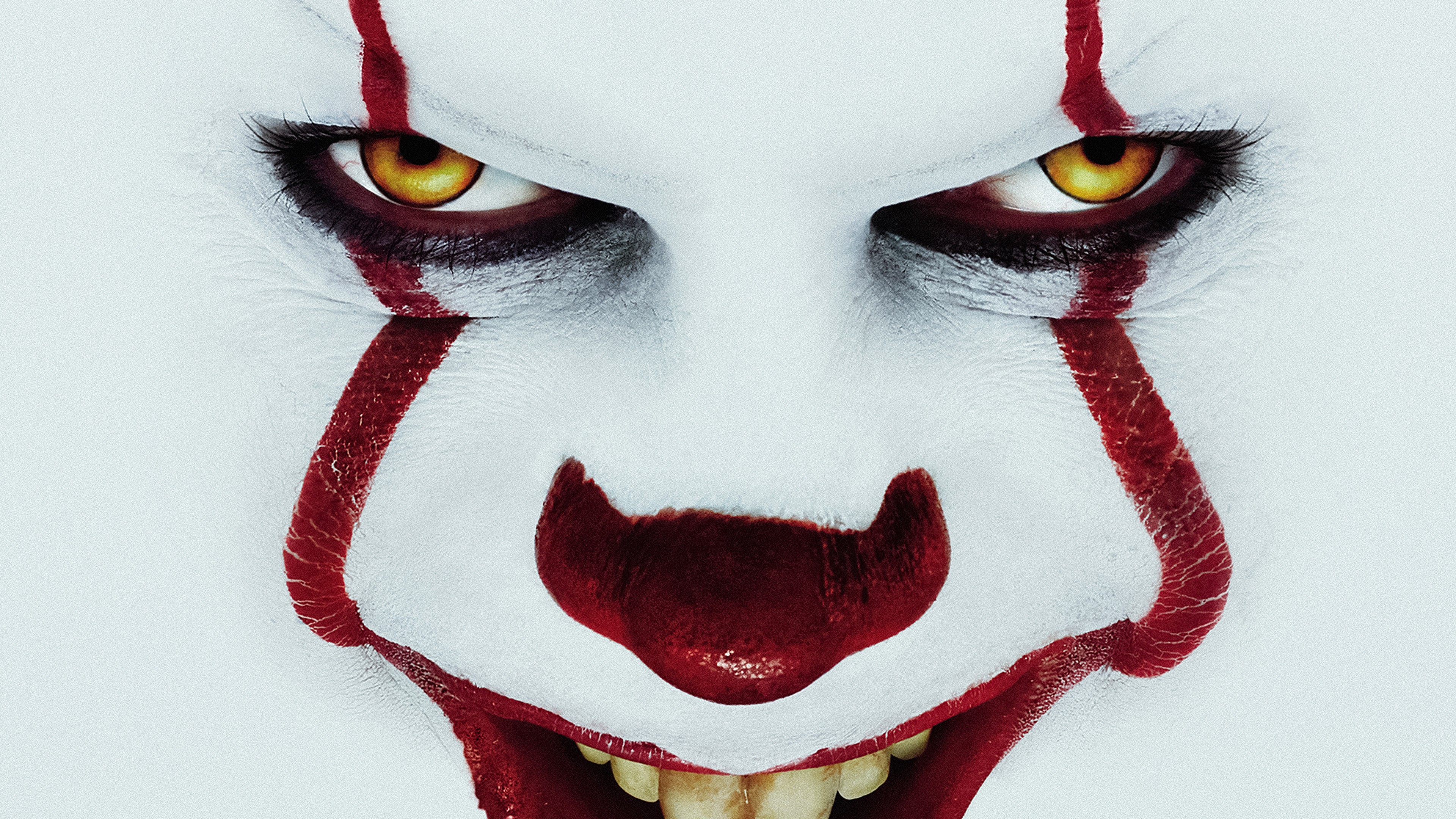 People 3840x2160 Bill Skarsgård clown It (movie) pennywise horror movies face villains digital art