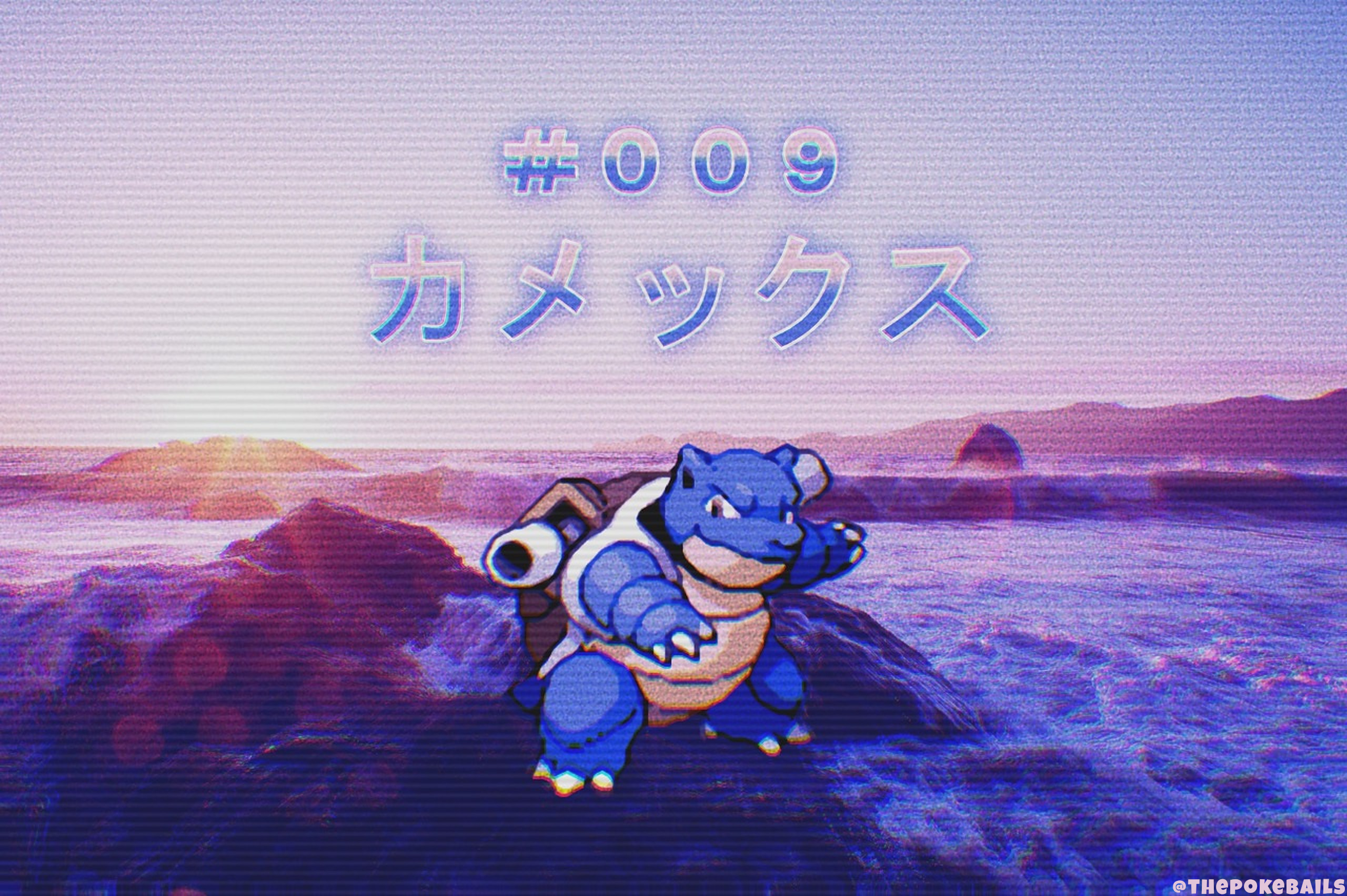 Anime 2560x1704 Pokémon Blastoise Kamex Kamekkusu vaporwave water beach sea sunset landscape Nintendo starters