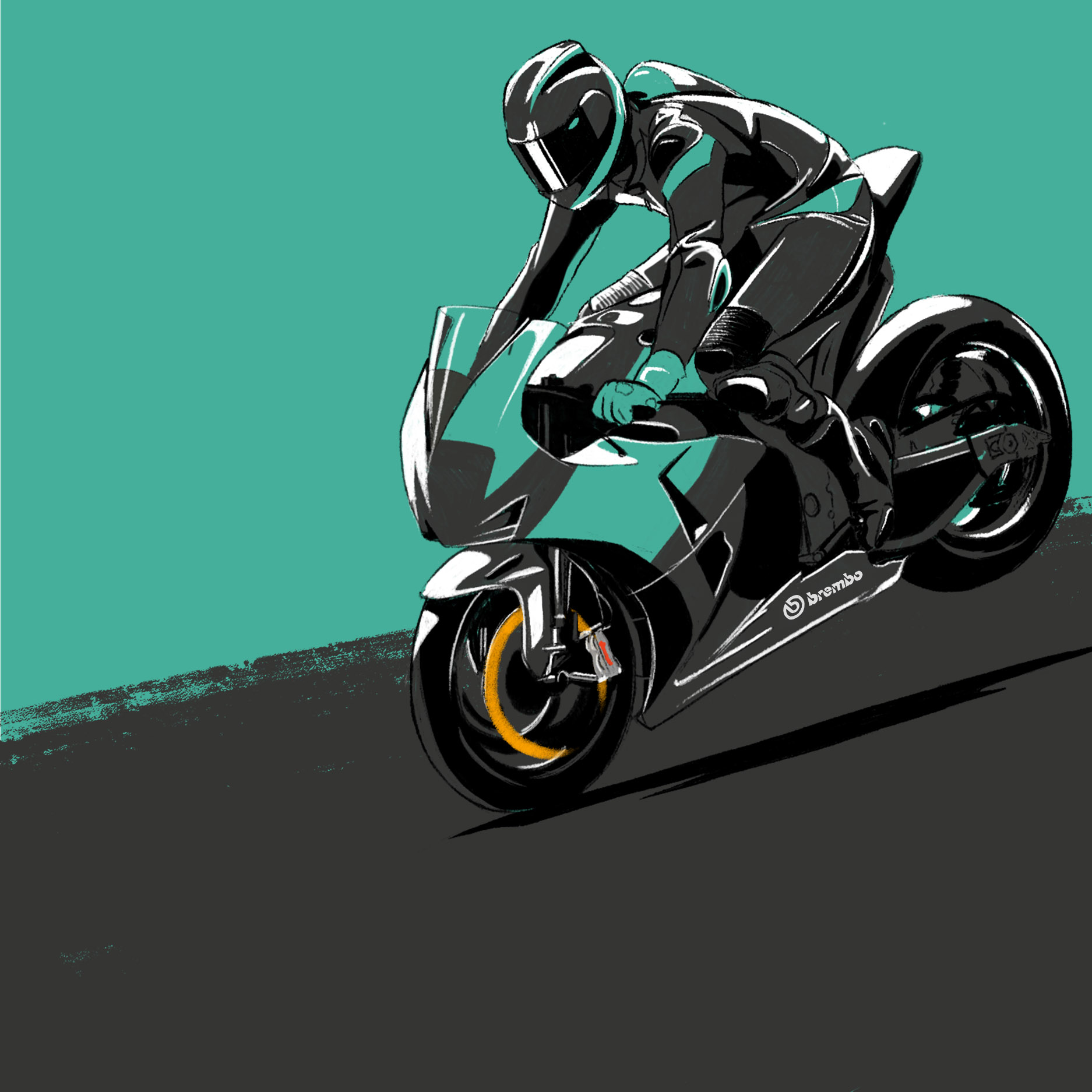 General 1874x1874 Brembo racing illustration motorcycle Moto GP