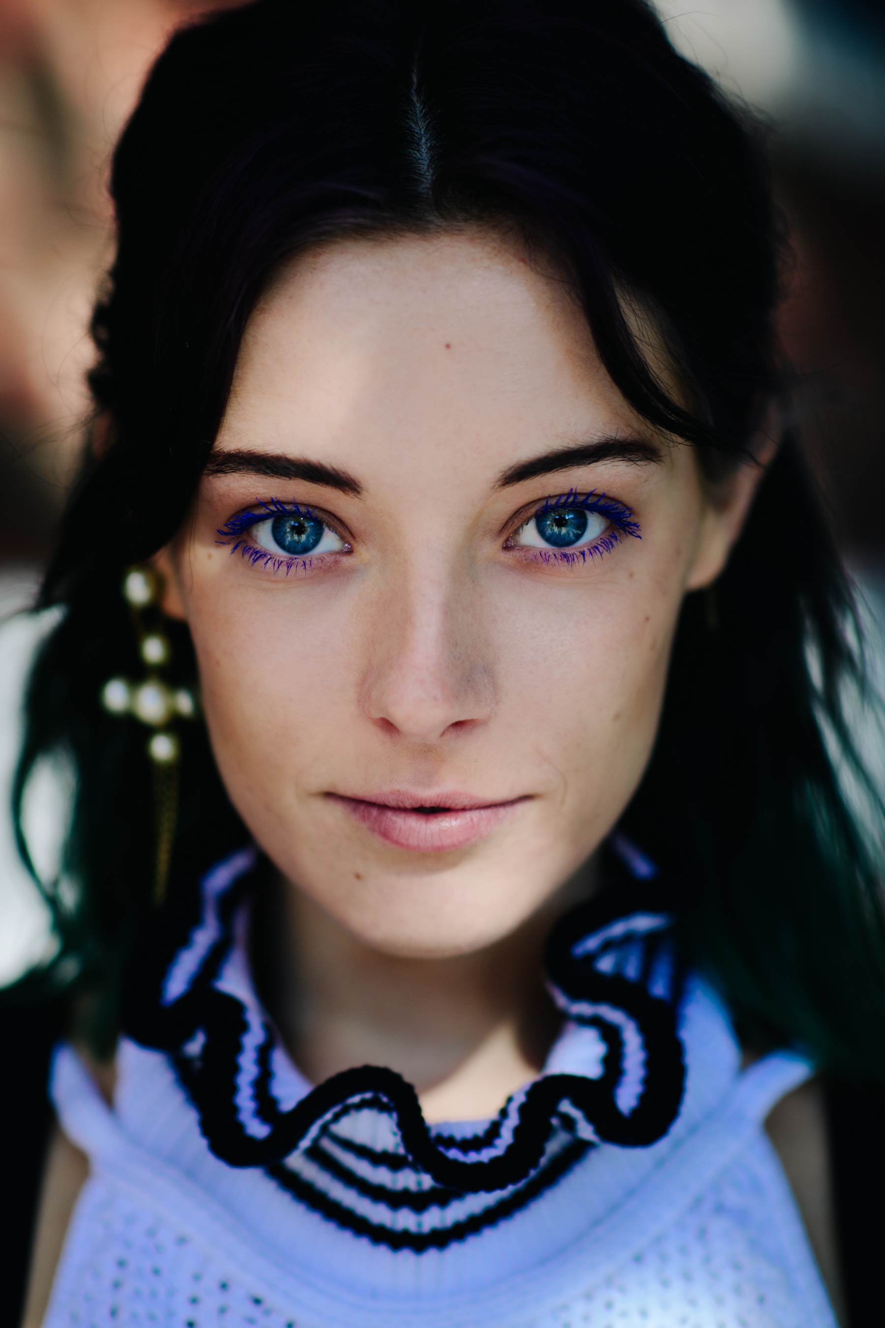 People 1800x2700 Chloe Nørgaard women model blue eyes face brunette dark hair Danish portrait