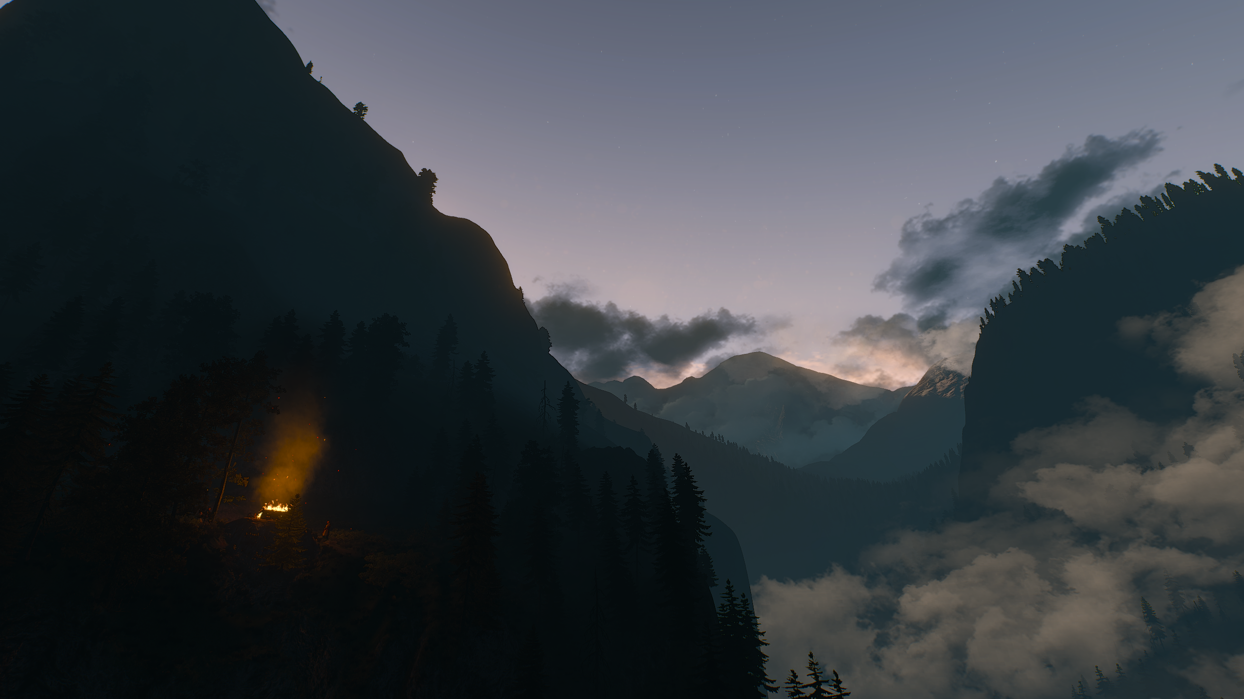 General 2559x1438 PC gaming The Witcher The Witcher 3: Wild Hunt landscape mountains Yennefer of Vengerberg video game landscape