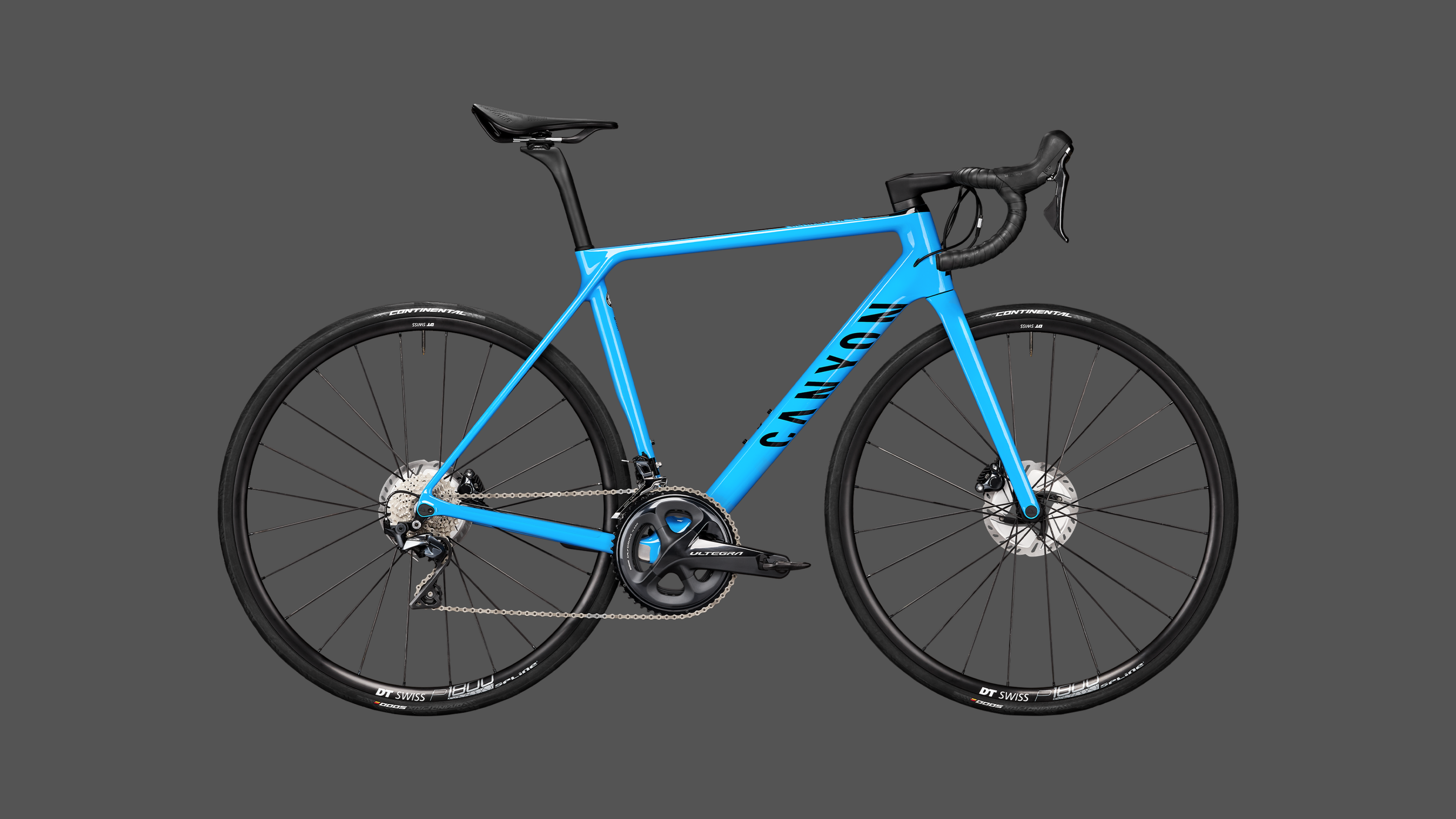 General 3840x2160 bicycle Ultimate CF SL 8 sport Canyon Bicycles cycling gray background cyan simple background digital art