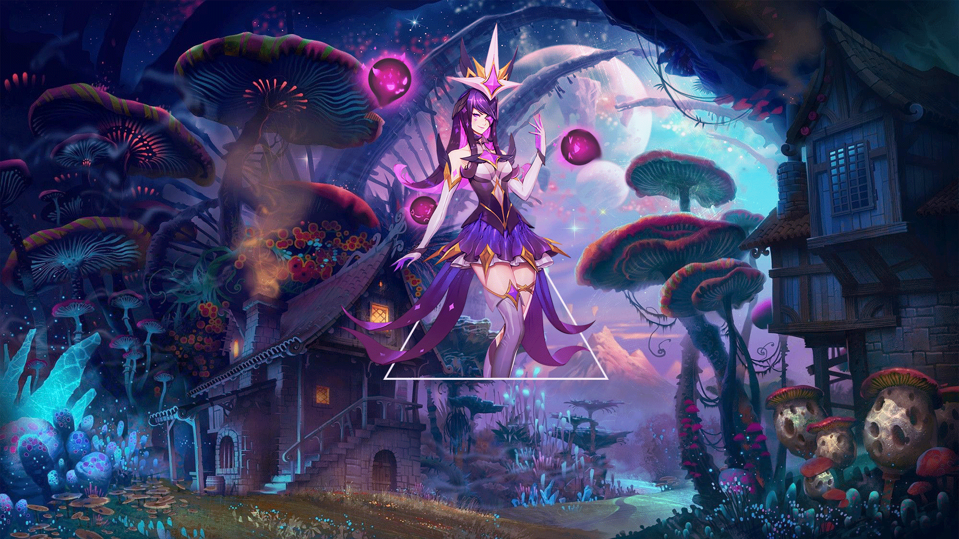 Anime 1920x1080 League of Legends Syndra (League of Legends) anime PC gaming fantasy girl colorful picture-in-picture
