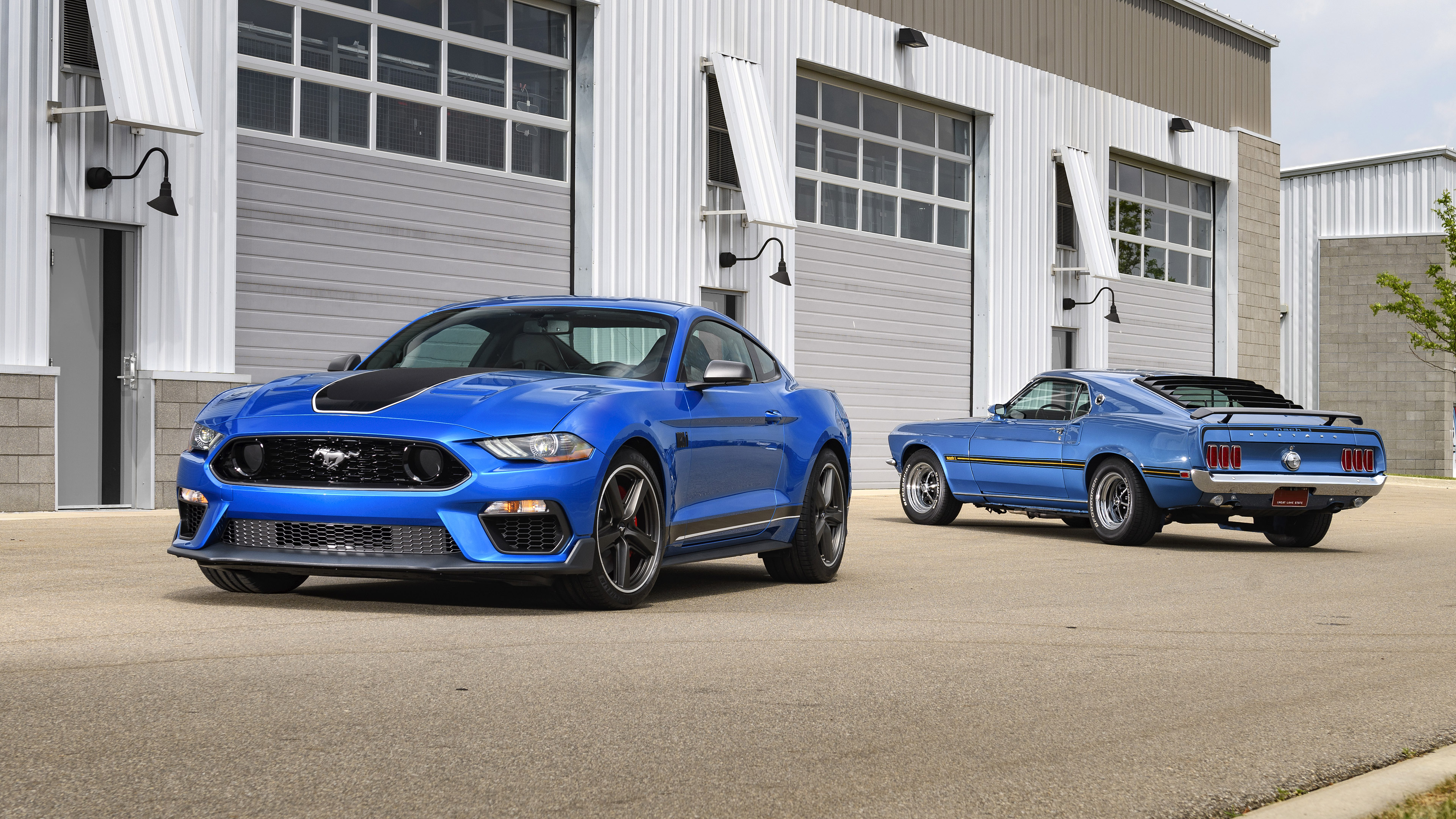 General 3840x2160 Ford Mustang Mach 1 car Ford Mustang muscle cars vehicle blue cars American cars Ford Mustang S550 Ford classic car