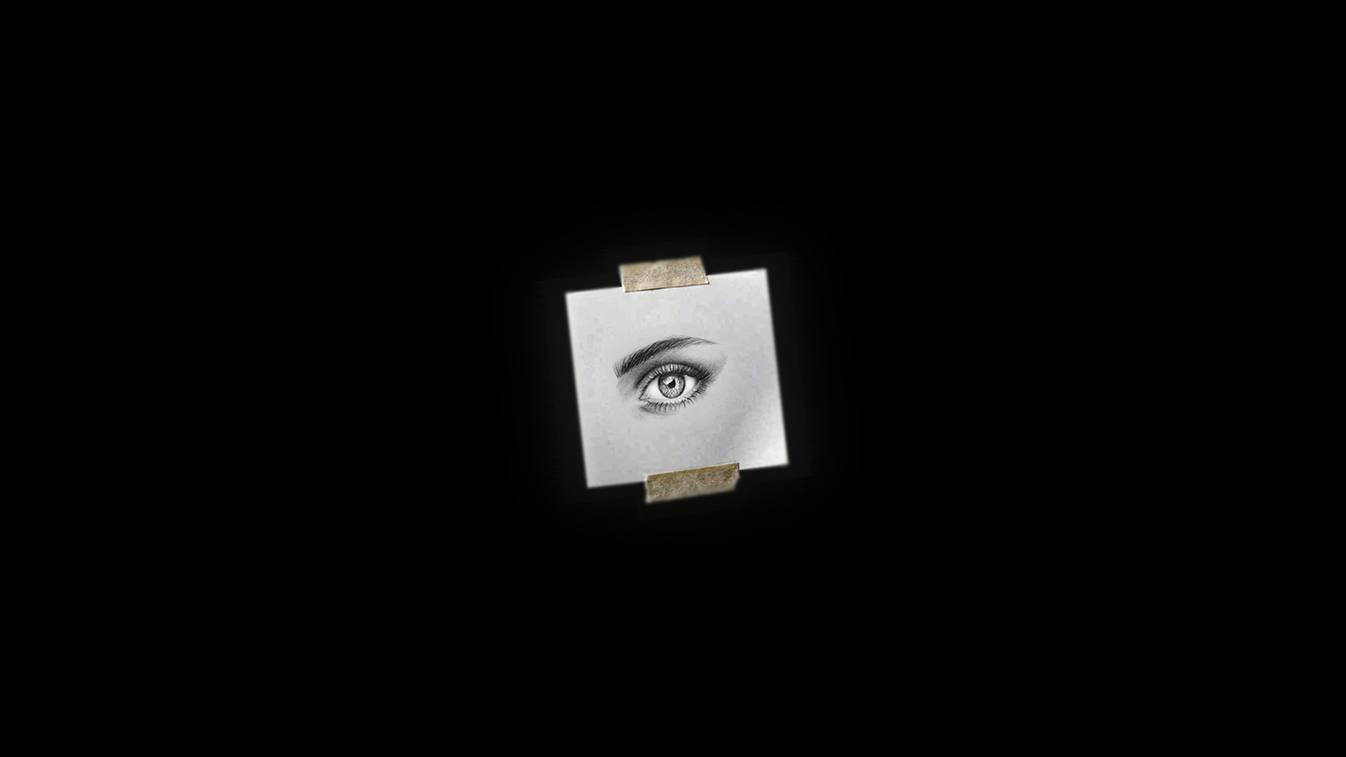 General 1920x1080 simple background black background photoshopped eyes