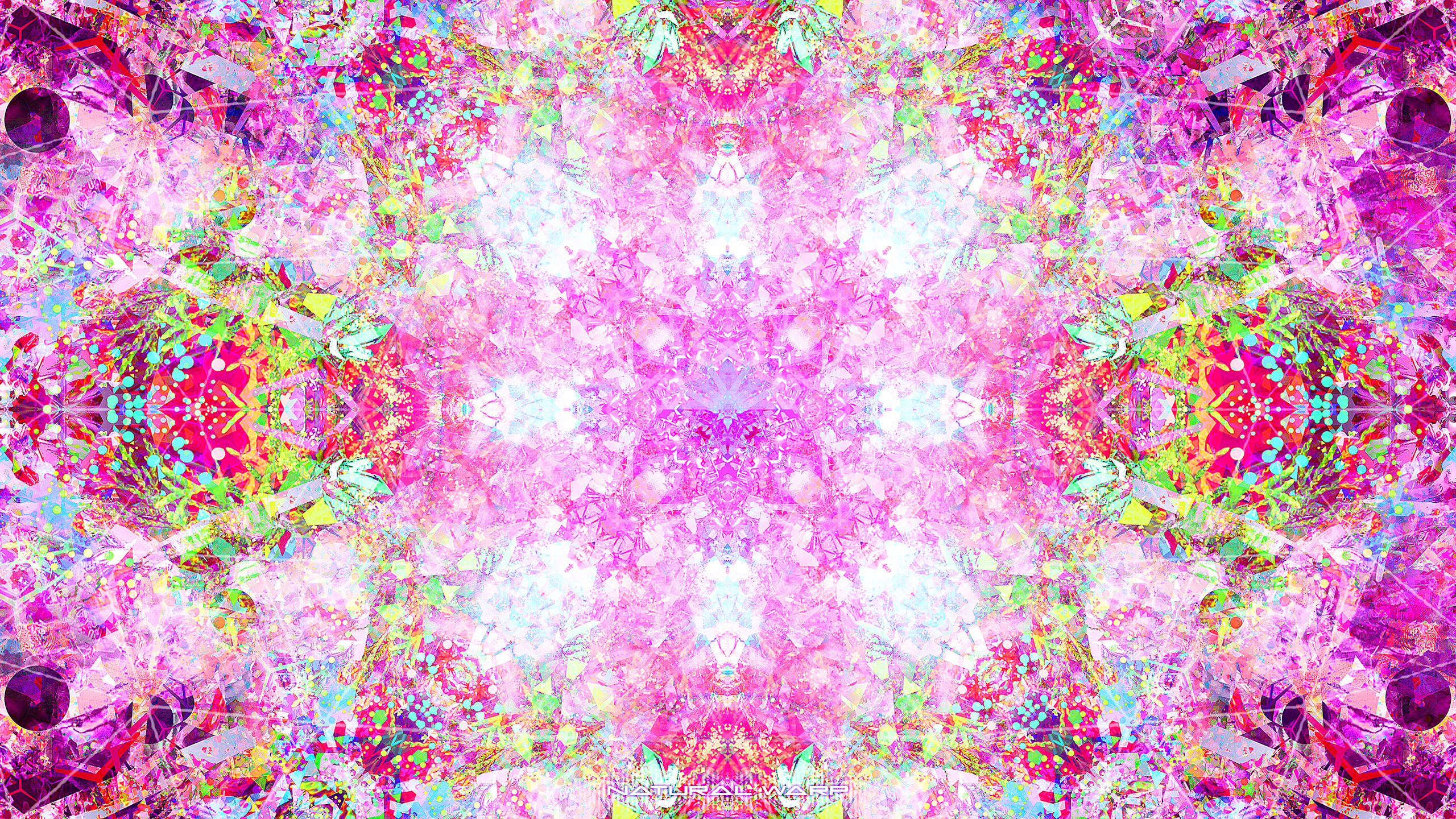 General 2560x1440 psychedelic digital art fractal pink