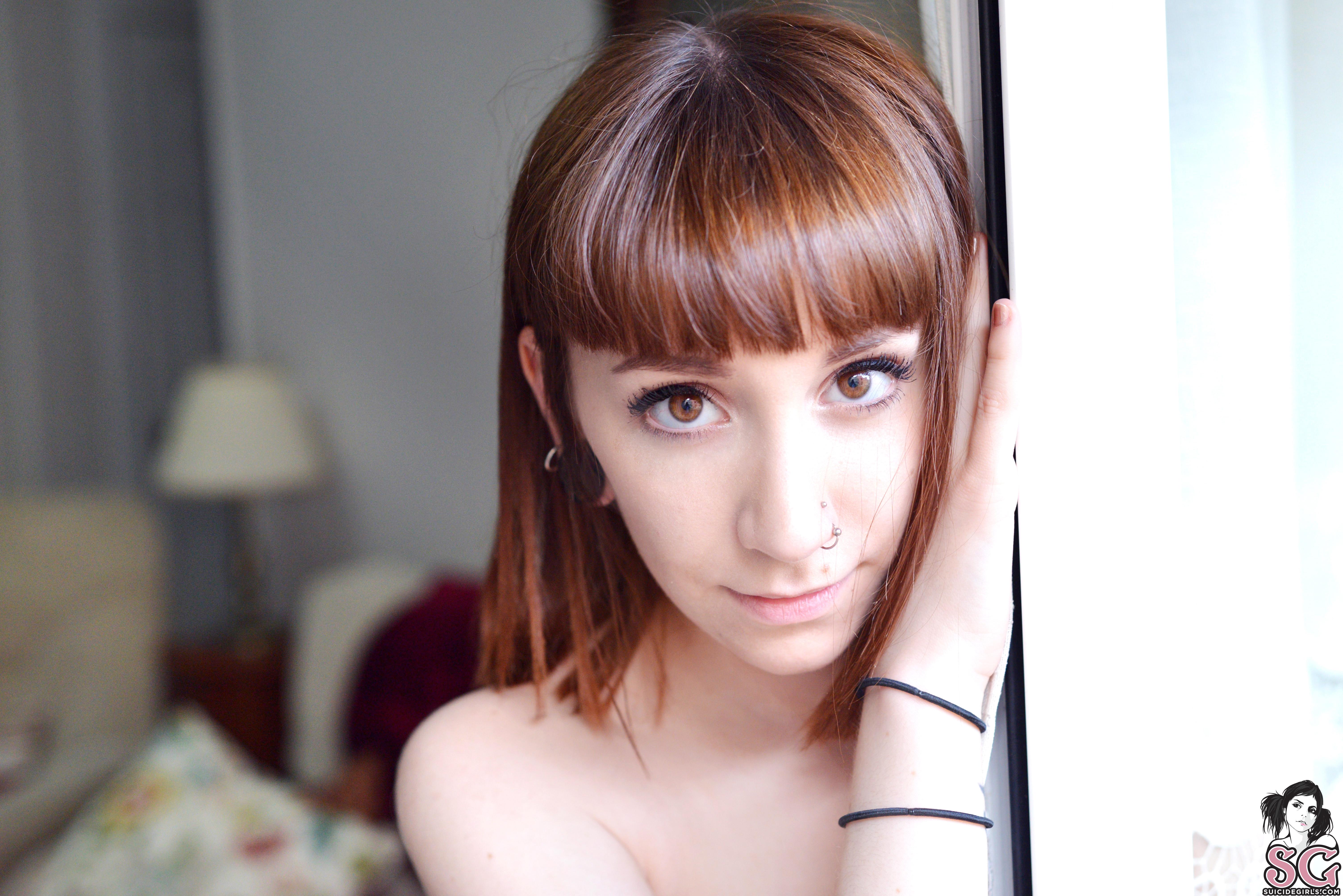 People 6016x4016 hysteria suicide cosplay Suicide Girls redhead brown eyes model women