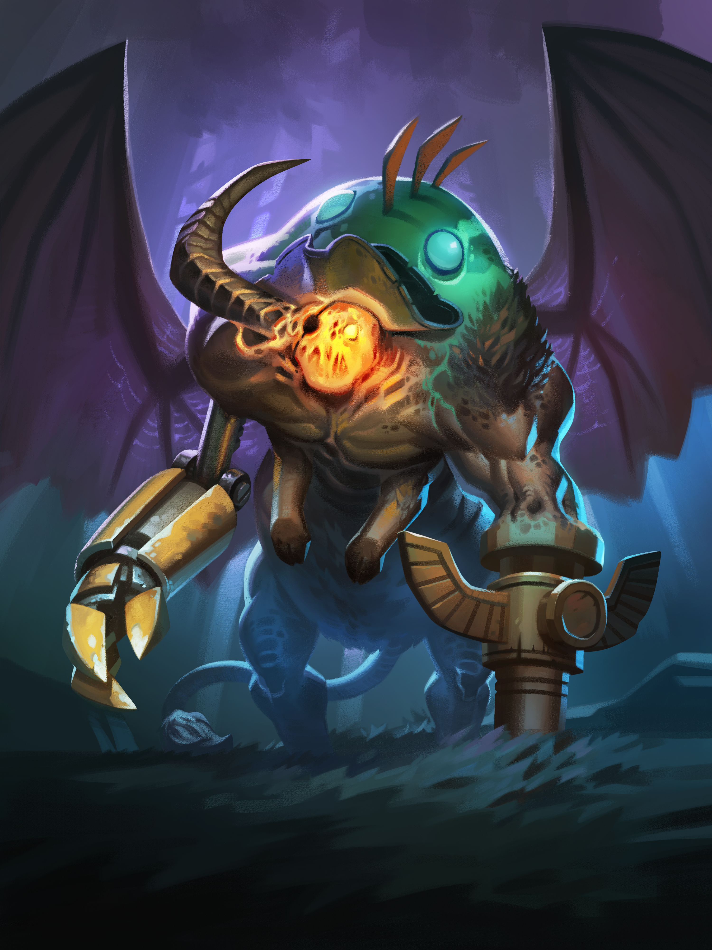 General 3000x4000 the witchwood Hearthstone Hearthstone: Heroes of Warcraft Blizzard Entertainment video game characters wings video game art portrait display creature video games tail