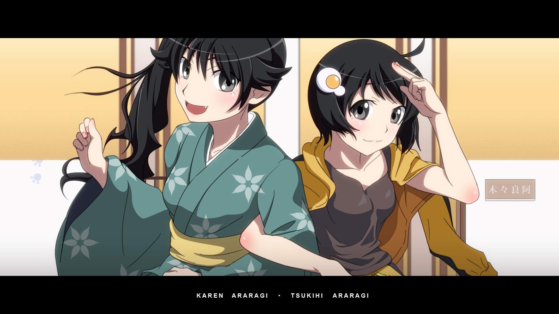 Anime 1920x1080 Araragi Karen Araragi Tsukihi Monogatari Series anime girls