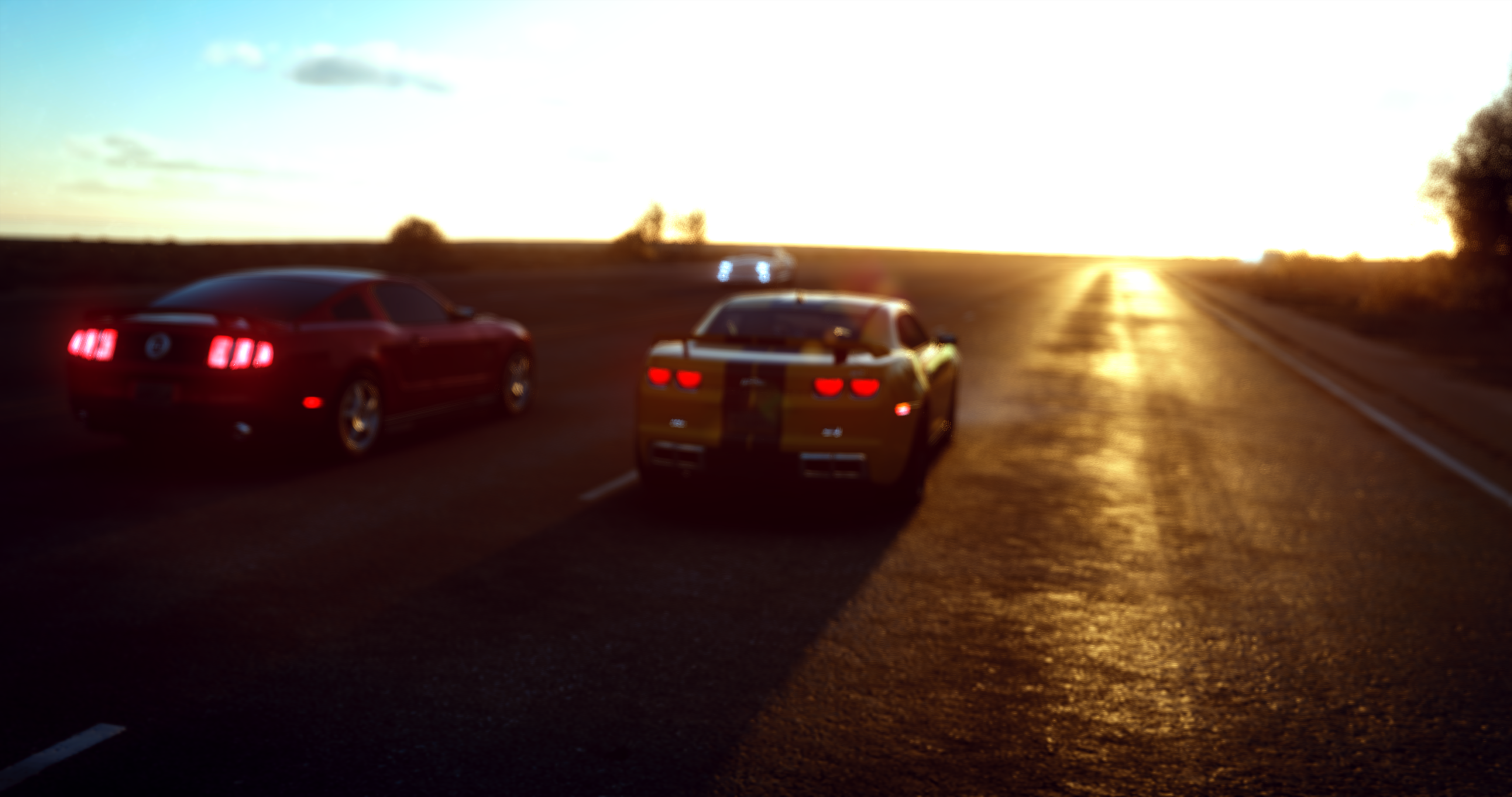 General 4096x2160 The Crew The Crew Wild Run road Chevrolet Camaro Ford Mustang Ford Mustang S-197 II car Ford video games screen shot PC gaming Chevrolet