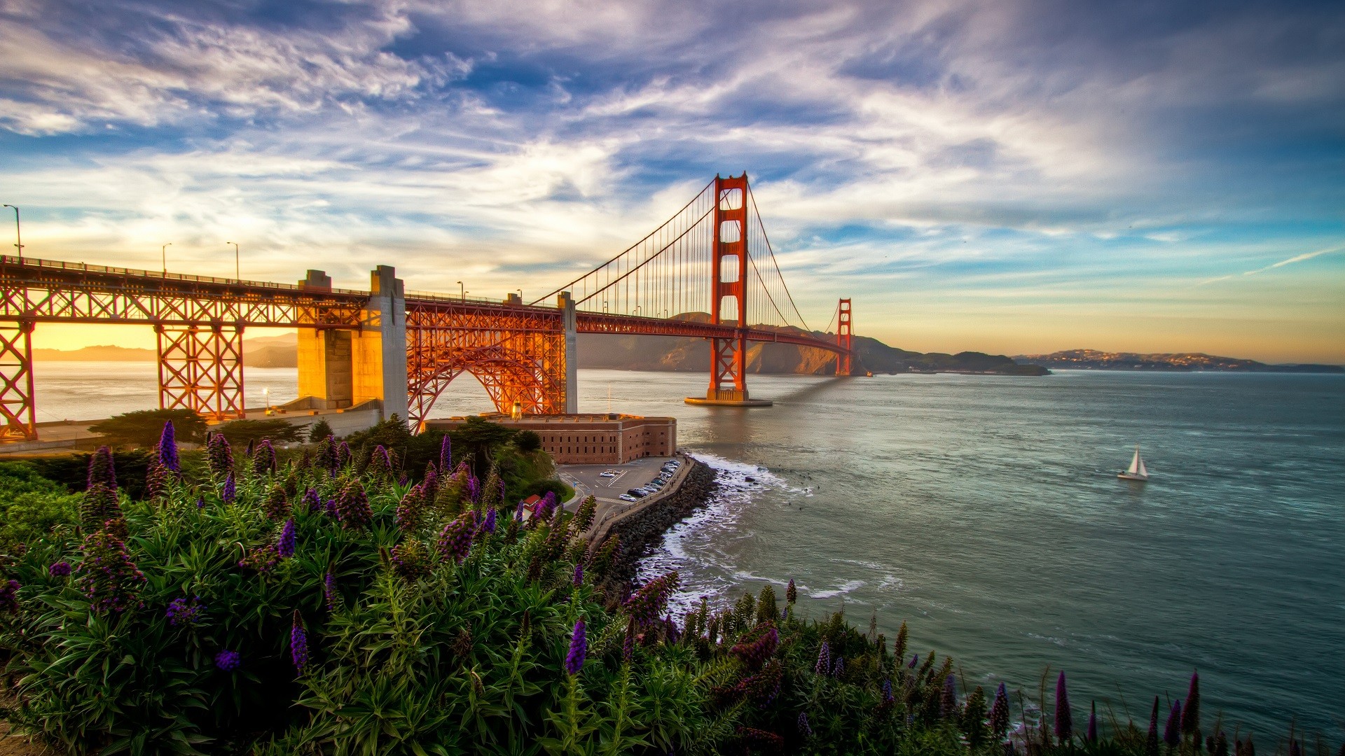 General 1920x1080 Golden Gate Bridge bridge sea architecture clouds landscape San Francisco Bay suspension bridge