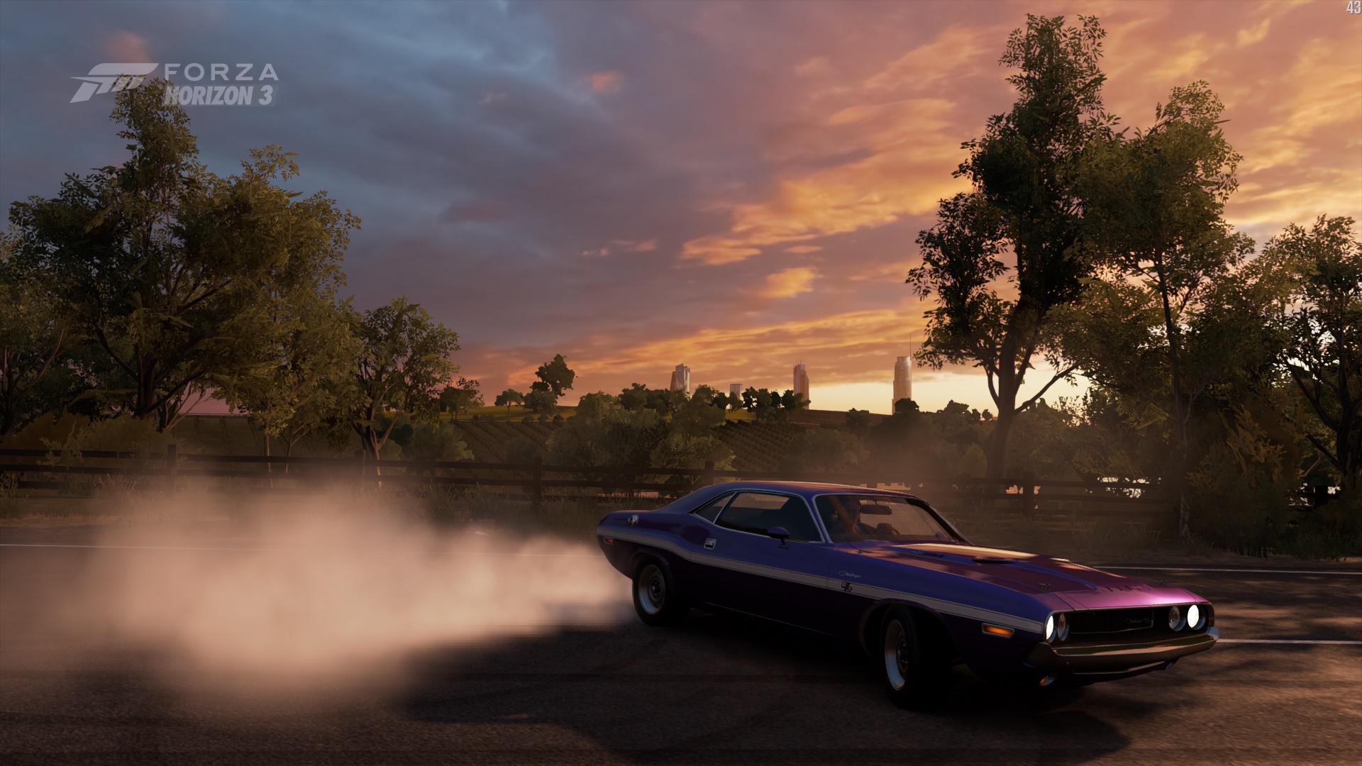 General 1920x1080 Forza Horizon 3 Dodge Challenger video games drift pony cars car purple cars vehicle screen shot Dodge muscle cars American cars PlaygroundGames
