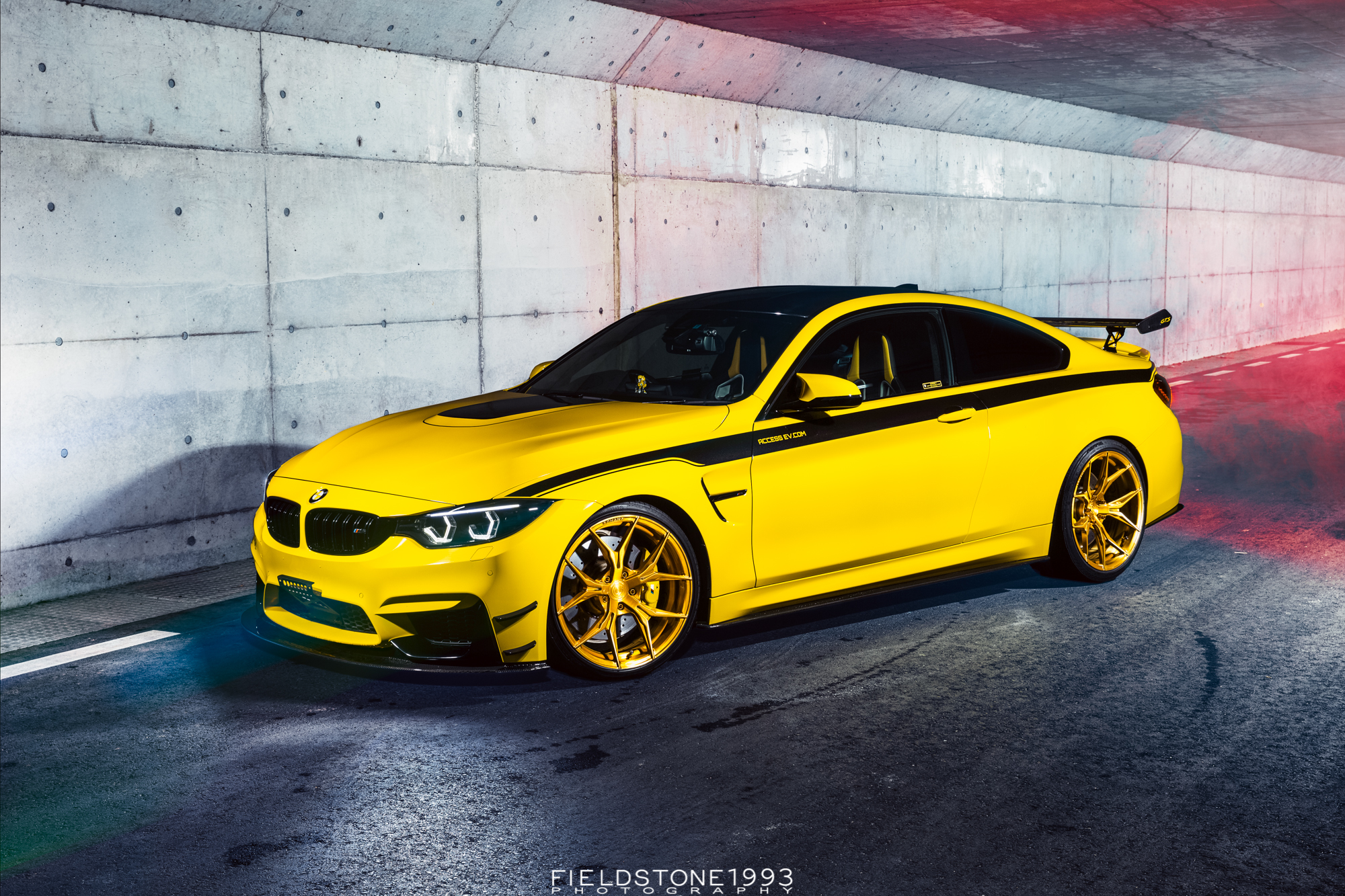 General 2000x1333 car BMW yellow cars BMW M4 watermarked BMW F80/F82/F83 colored wheels vehicle