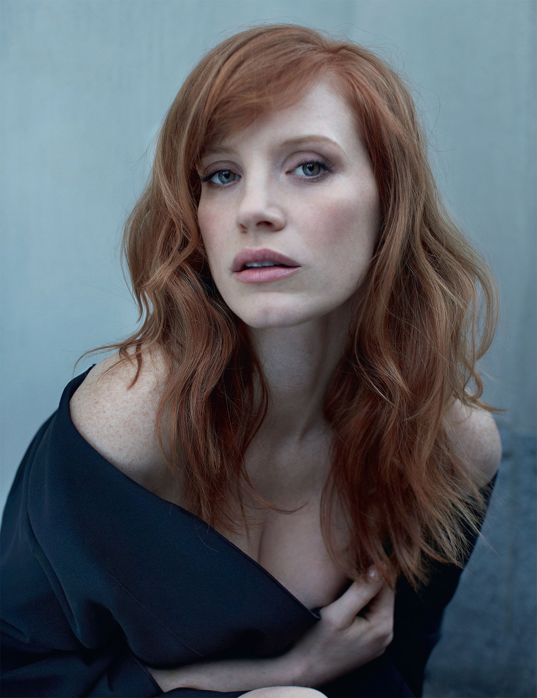 People 1107x1440 Jessica Chastain actress women redhead simple background portrait display