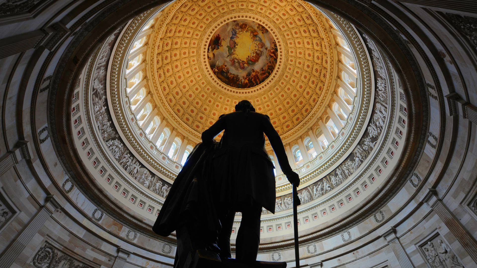 General 1920x1080 architecture sculpture statue men George Washington dome Washington, D.C. USA artwork painting history presidents
