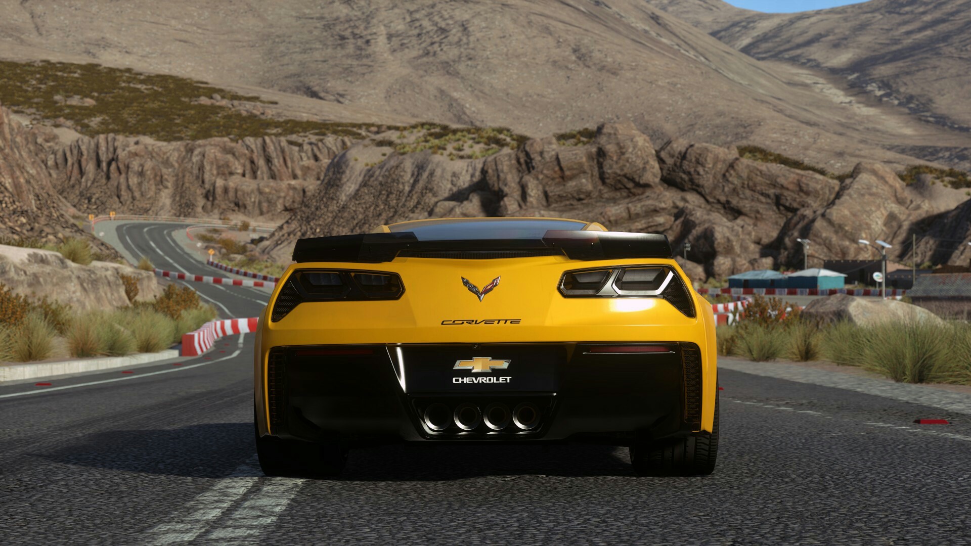 General 1920x1080 Driveclub Chevrolet Corvette Chevrolet Corvette Z06 video games screen shot racing car vehicle video game landscape yellow cars supercars