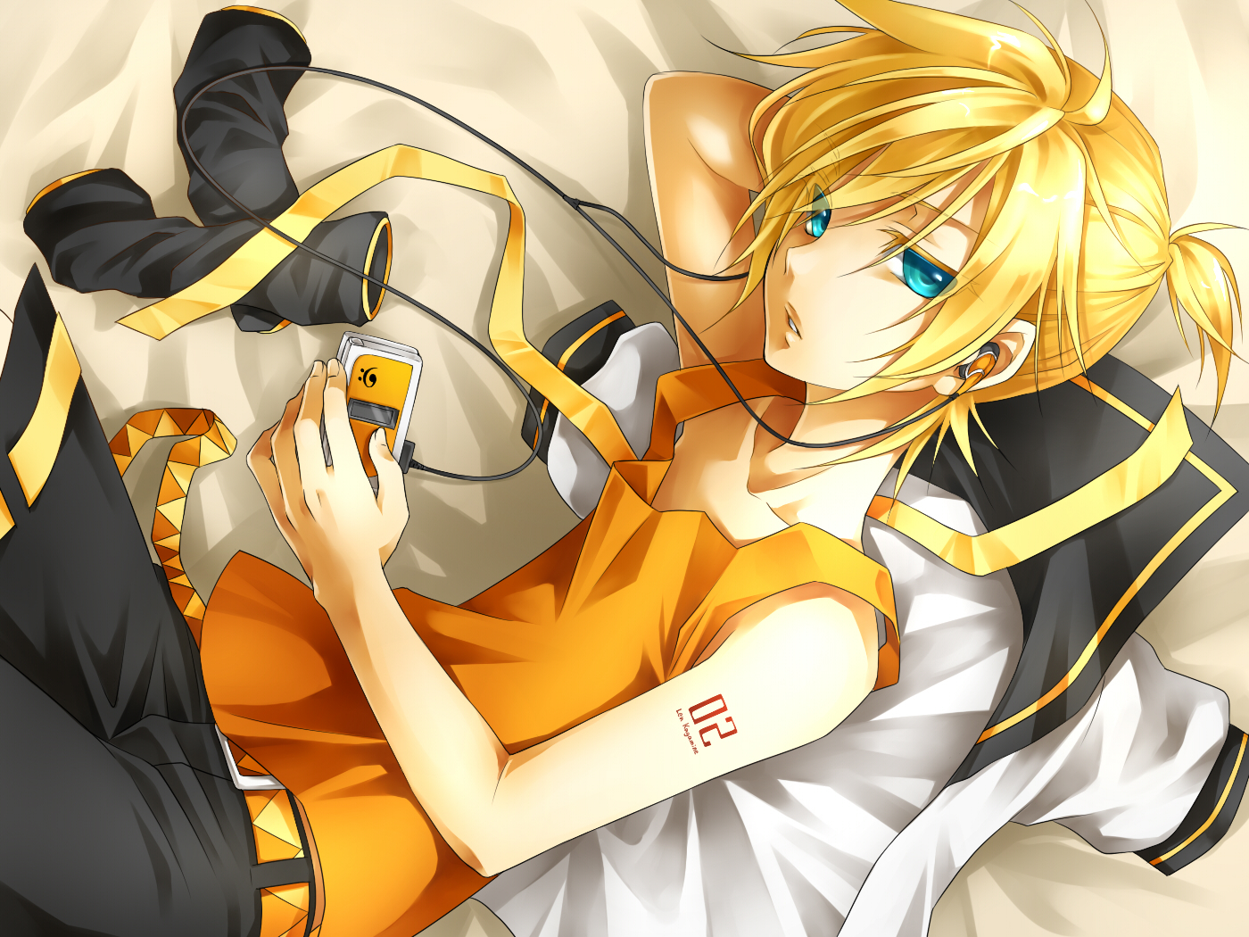 Anime 1400x1050 Kagamine Len Vocaloid anime blonde