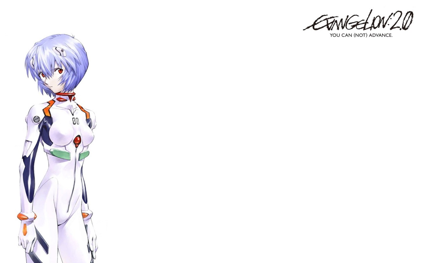 Anime 1440x900 anime Neon Genesis Evangelion anime girls white background red eyes simple background