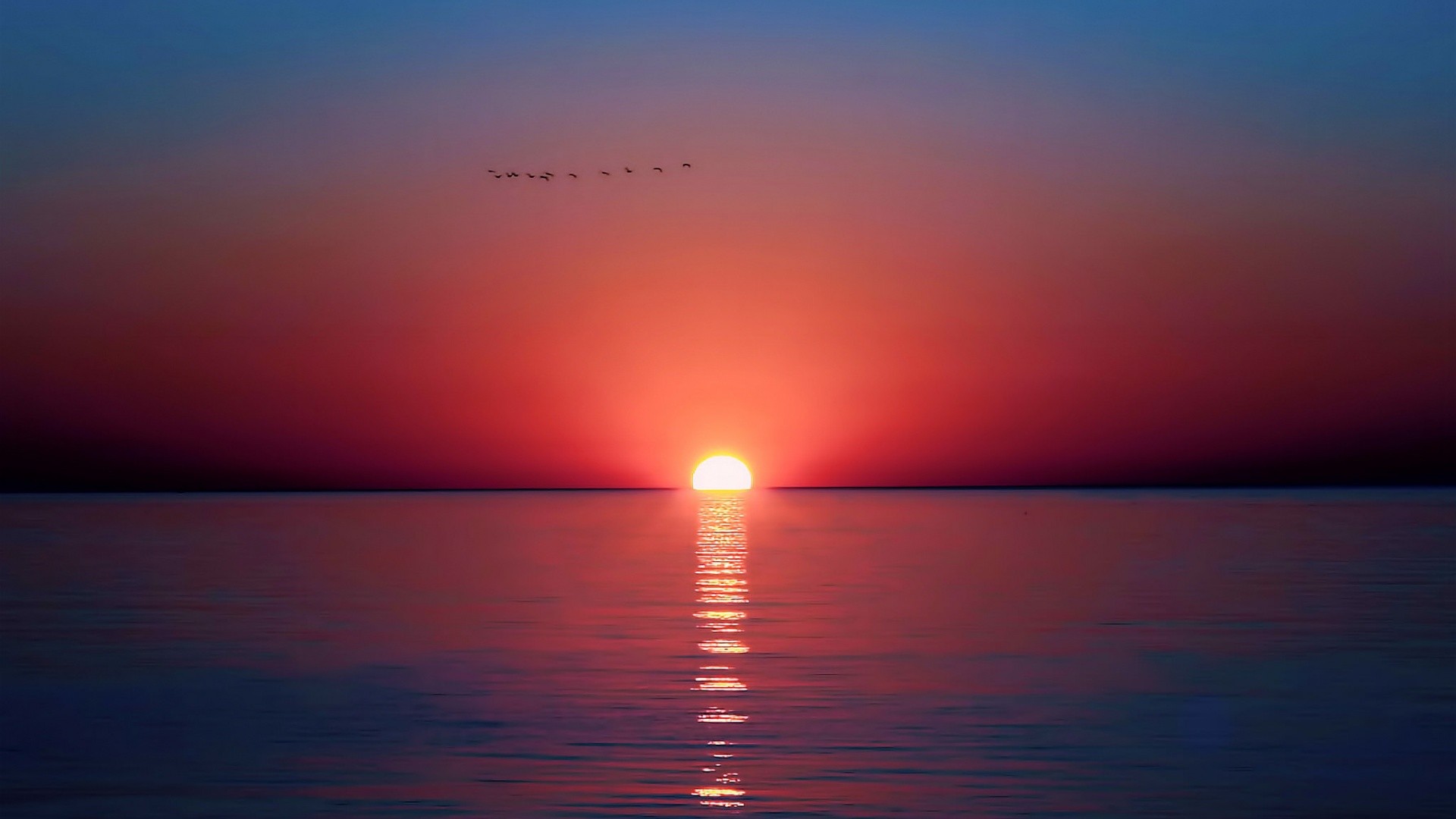 General 1920x1080 sunset sea horizon photography